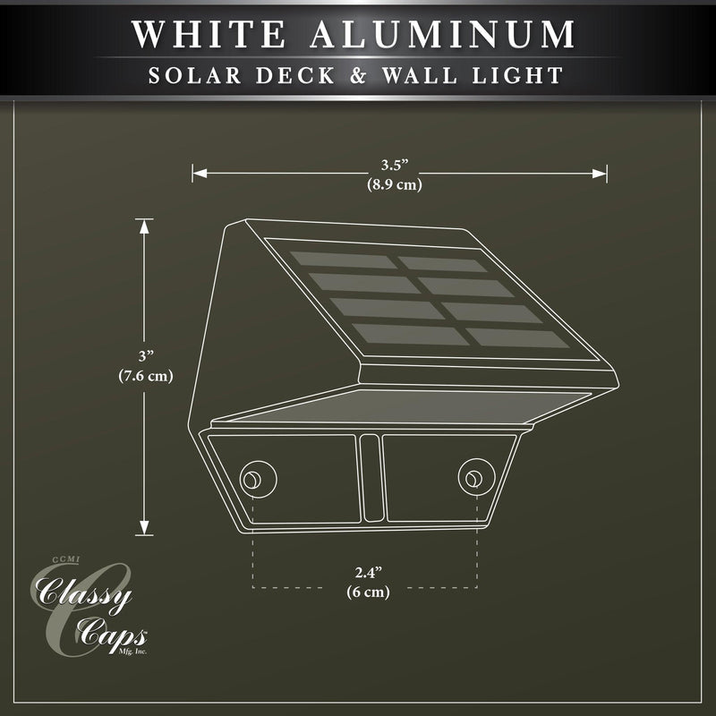 Classy Caps White Aluminum Powder Coated Deck & Wall Light