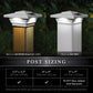 Classy Caps Windsor 4" x 4" White PVC Solar Post Cap
