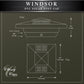 Classy Caps Windsor 4" x 4" White PVC Solar Post Cap