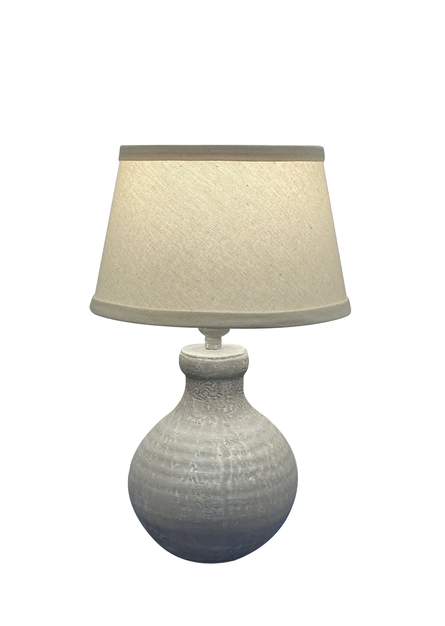 Coast Lamp Manufacturing 15"H Weathered Pale Gray Mini Clay Accent Table Lamp