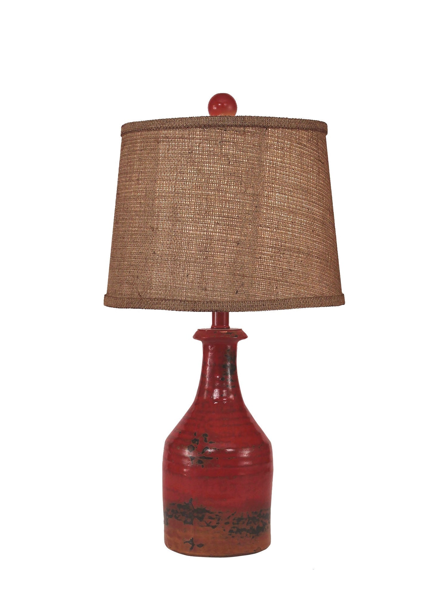 Coast Lamp Manufacturing 18"H Firebrick Small Clay Jug Accent Lamp