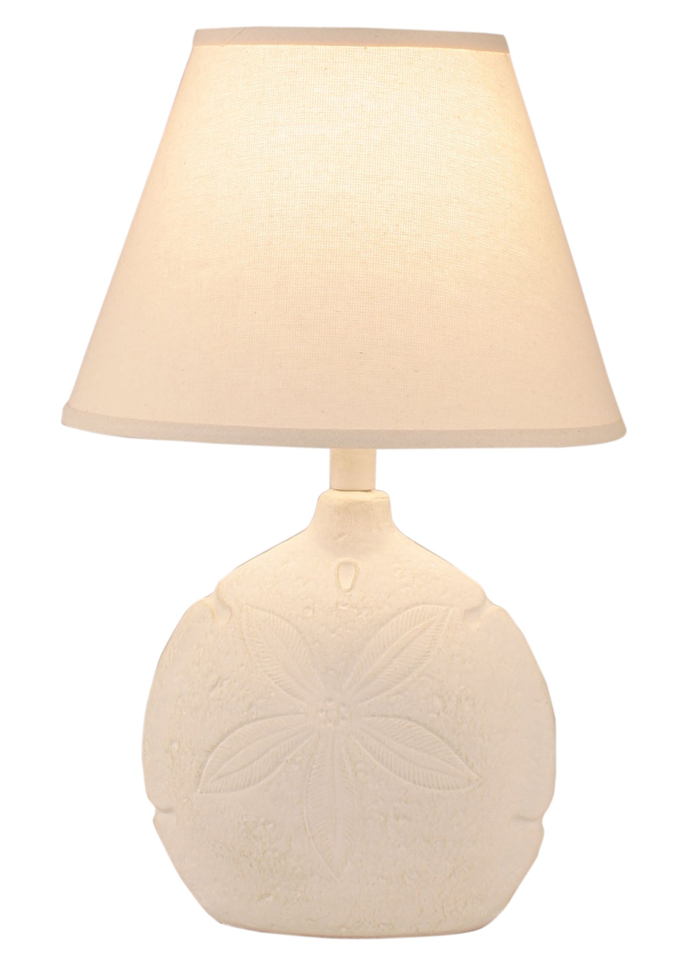 Coast Lamp Manufacturing 18"H Nude Two Tone Sand Dollar Accent Lamp
