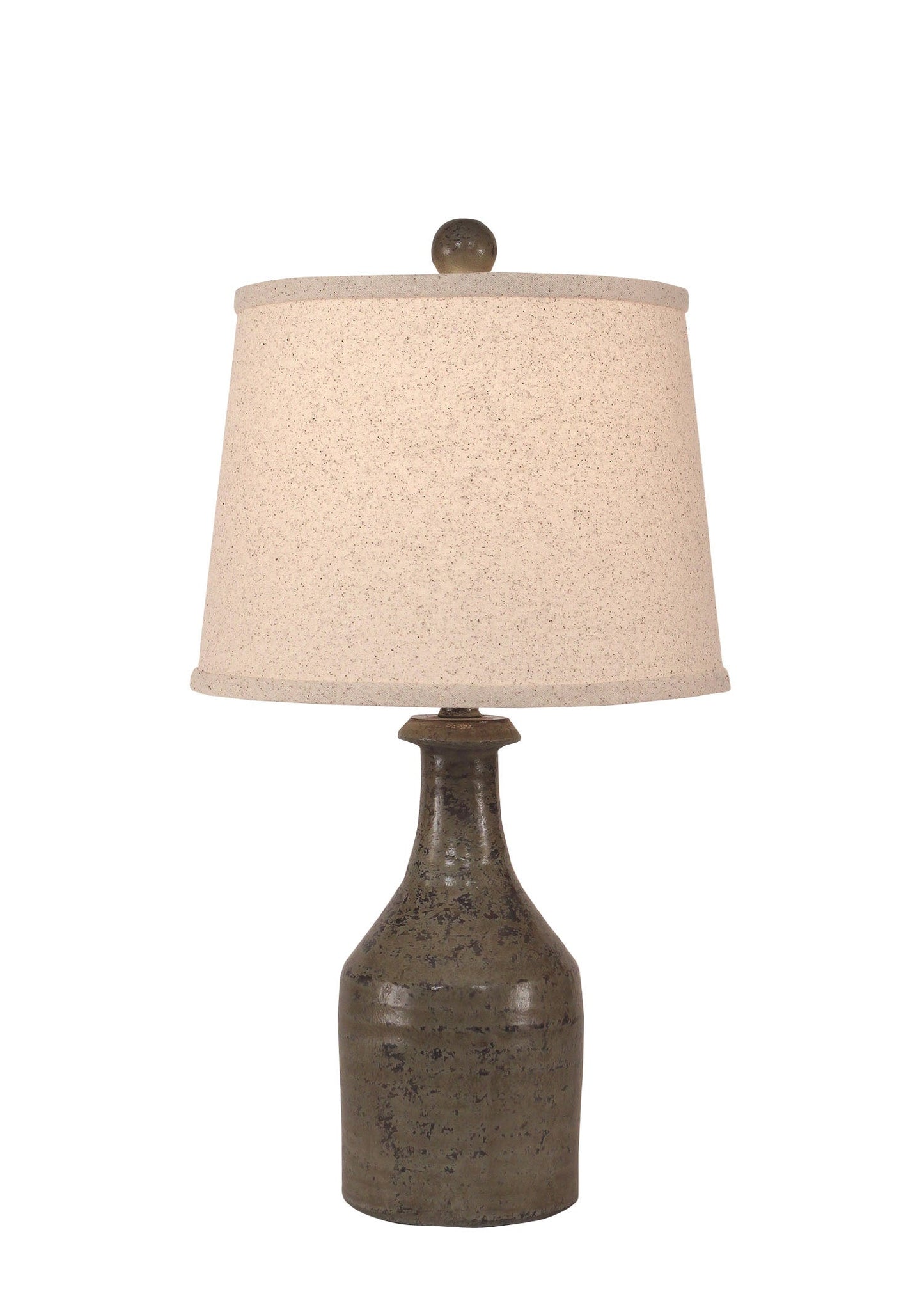 Coast Lamp Manufacturing 18"H Tarnished Pale Gray Small Clay Jug Accent Table Lamp