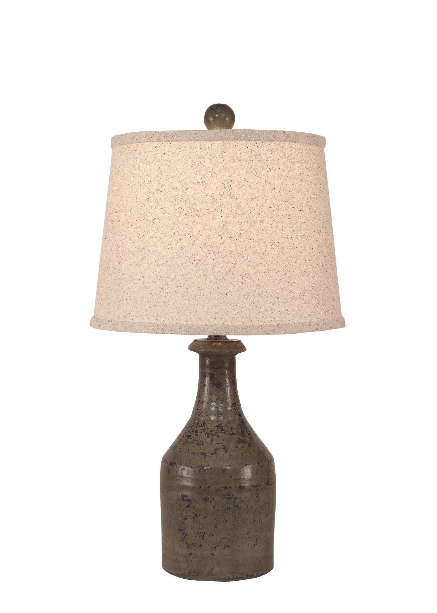 Coast Lamp Manufacturing 18"H Tarnished Pale Gray Small Clay Jug Accent Table Lamp