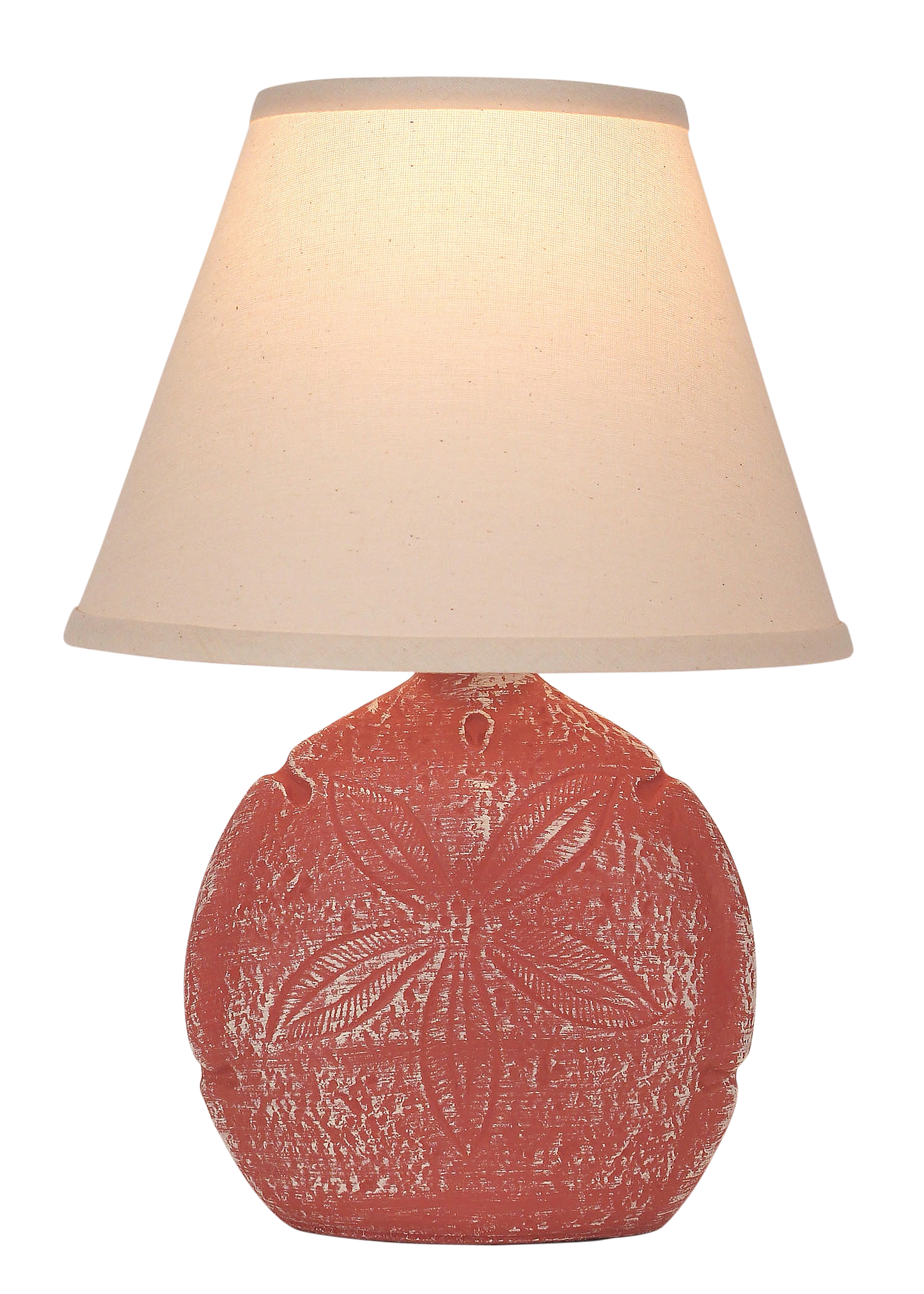 Coast Lamp Manufacturing 18"H Weathered Coral Sand Dollar Accent Lamp