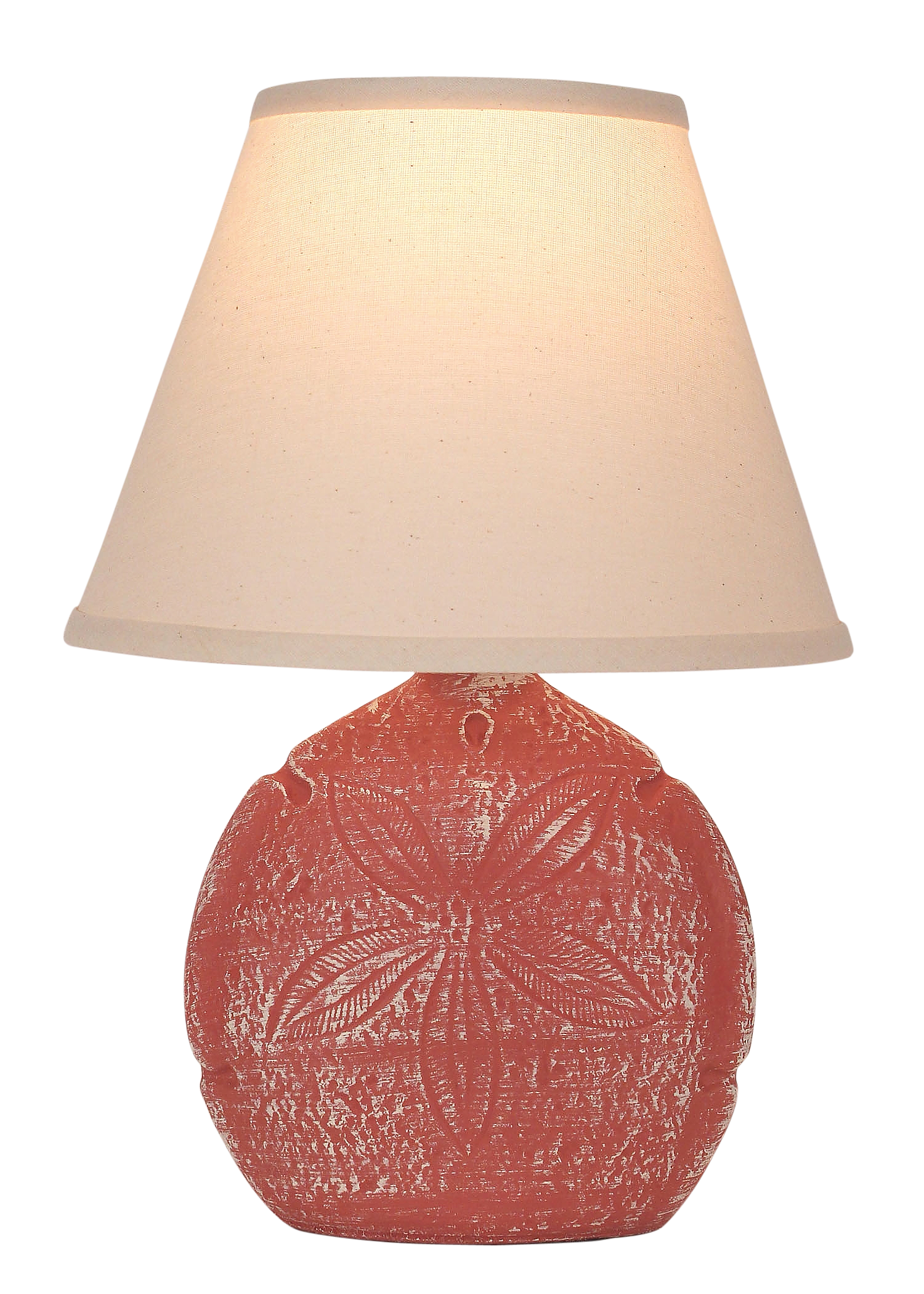 Coast Lamp Manufacturing 18"H Weathered Coral Sand Dollar Accent Lamp