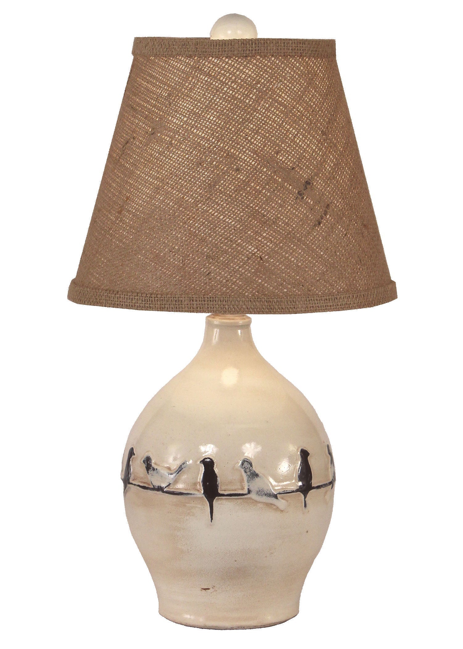 Coast Lamp Manufacturing 19"H Distressed Nude Birds On A Brand Accent Table Lamp