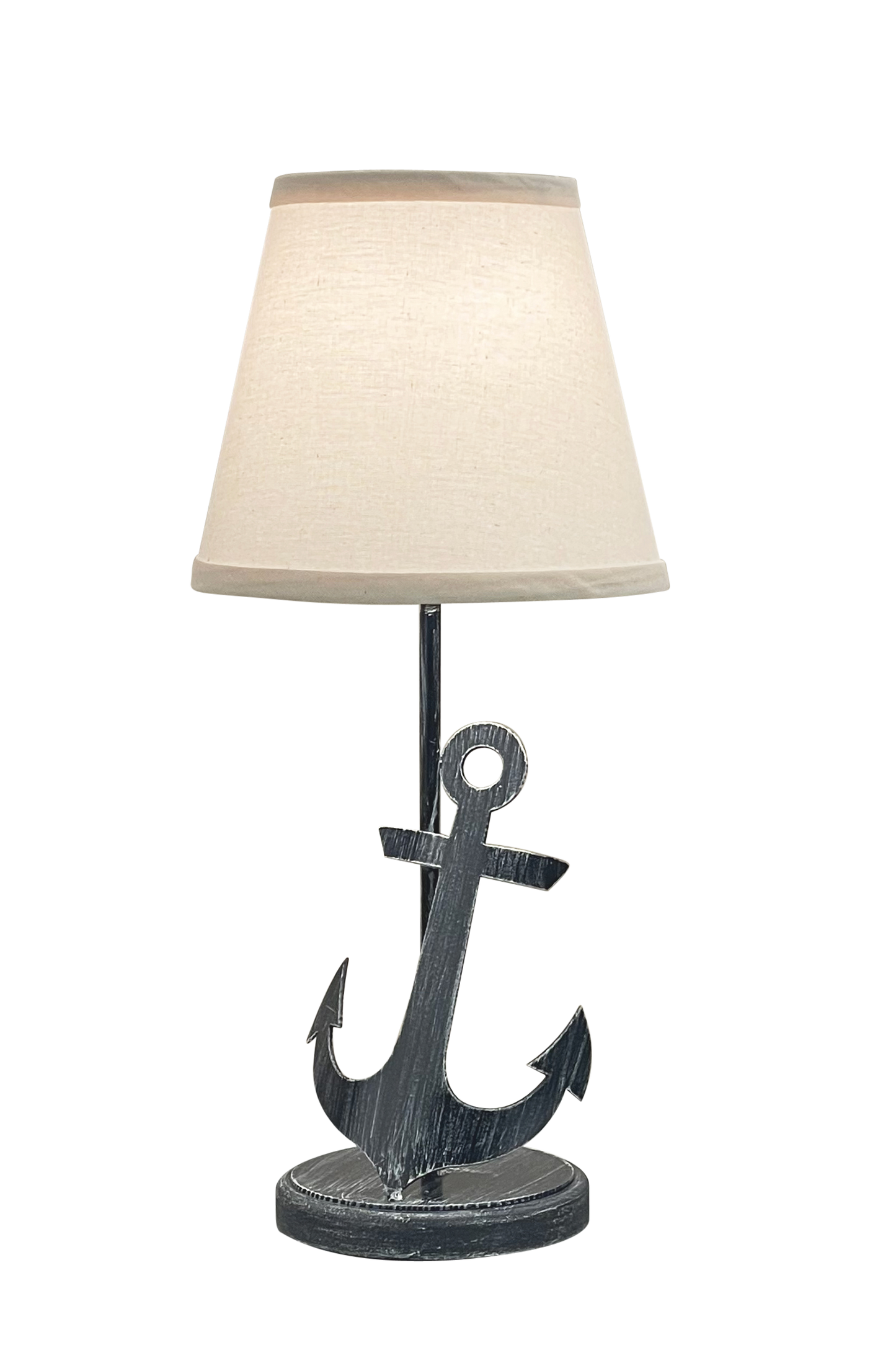 Coast Lamp Manufacturing 19"H Weathered Navy Iron Anchor Accent Table Lamp