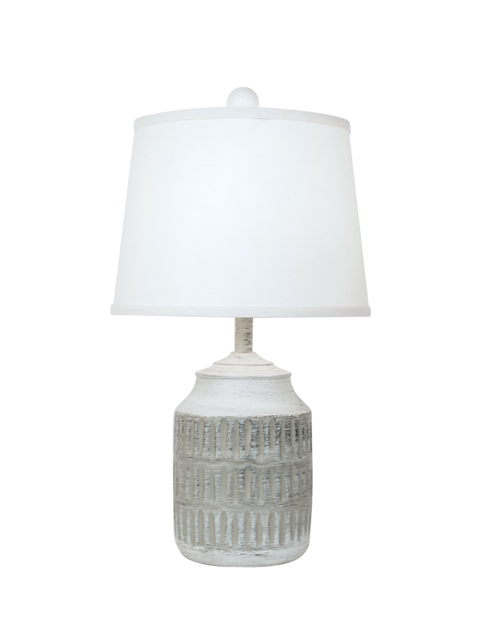 Coast Lamp Manufacturing 22"H Accent Pot Table Lamp With Oval Indentions