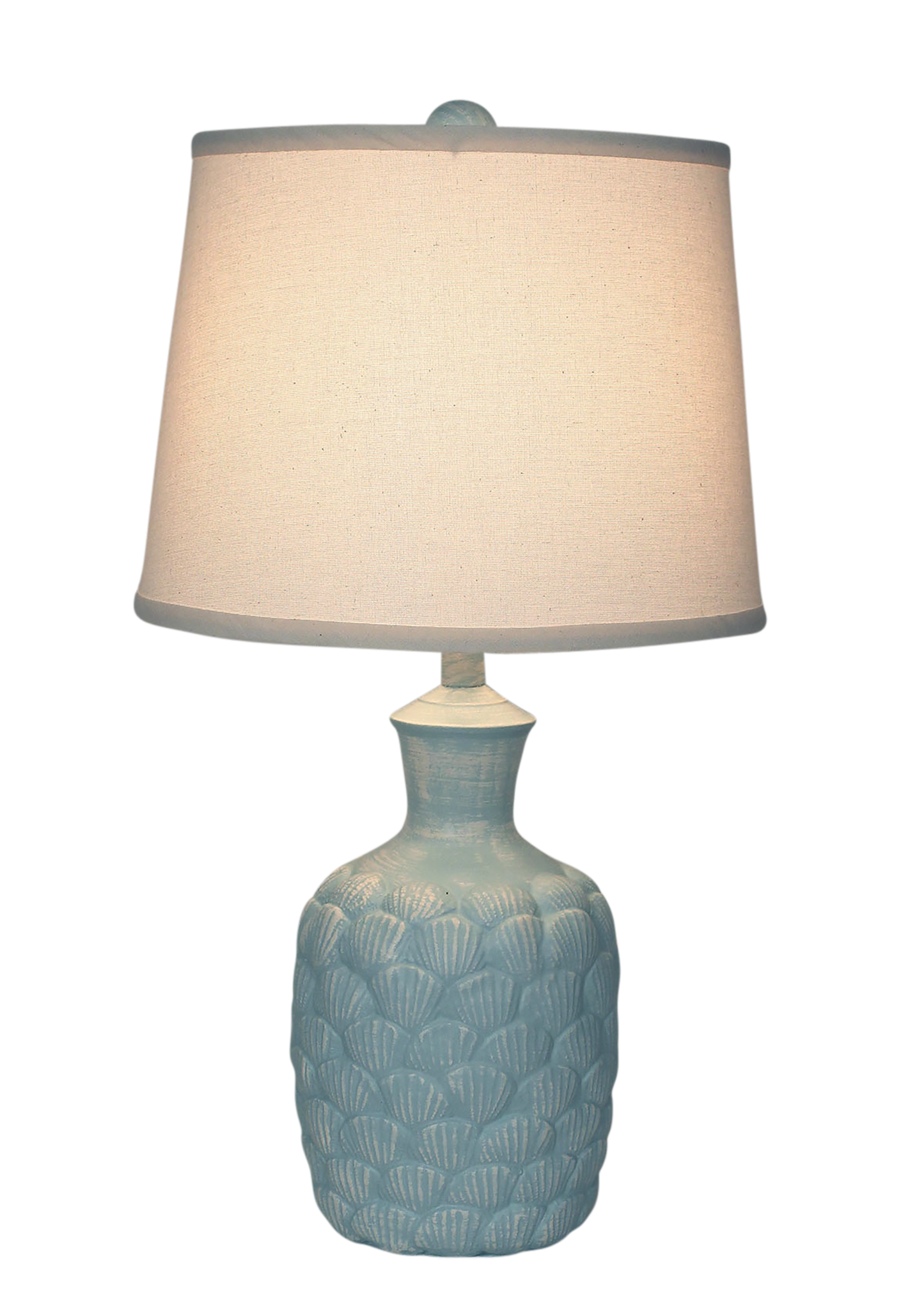 Coast Lamp Manufacturing 22"H Atlantic Gray Shell Accent Table Lamp