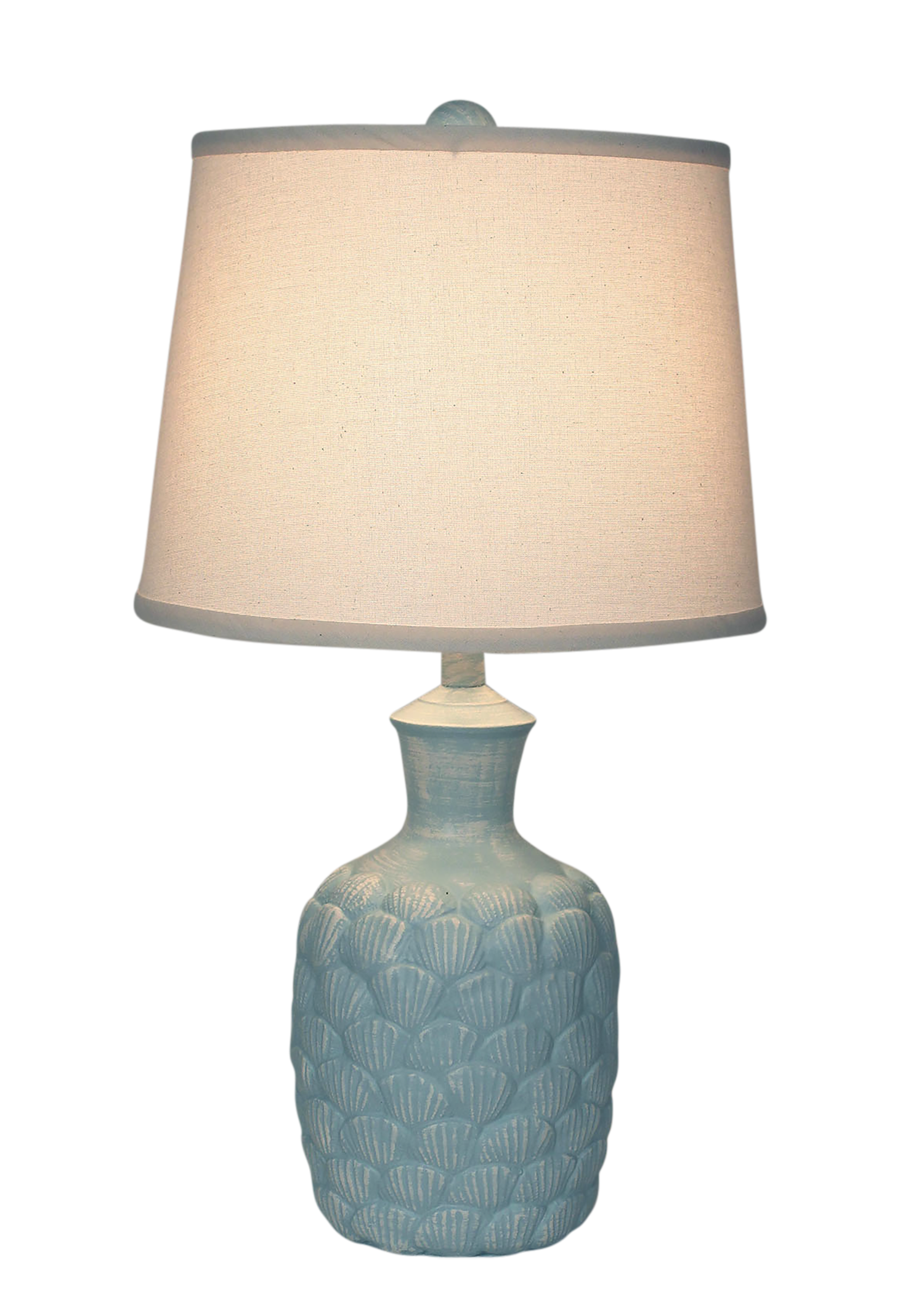 Coast Lamp Manufacturing 22"H Atlantic Gray Shell Accent Table Lamp