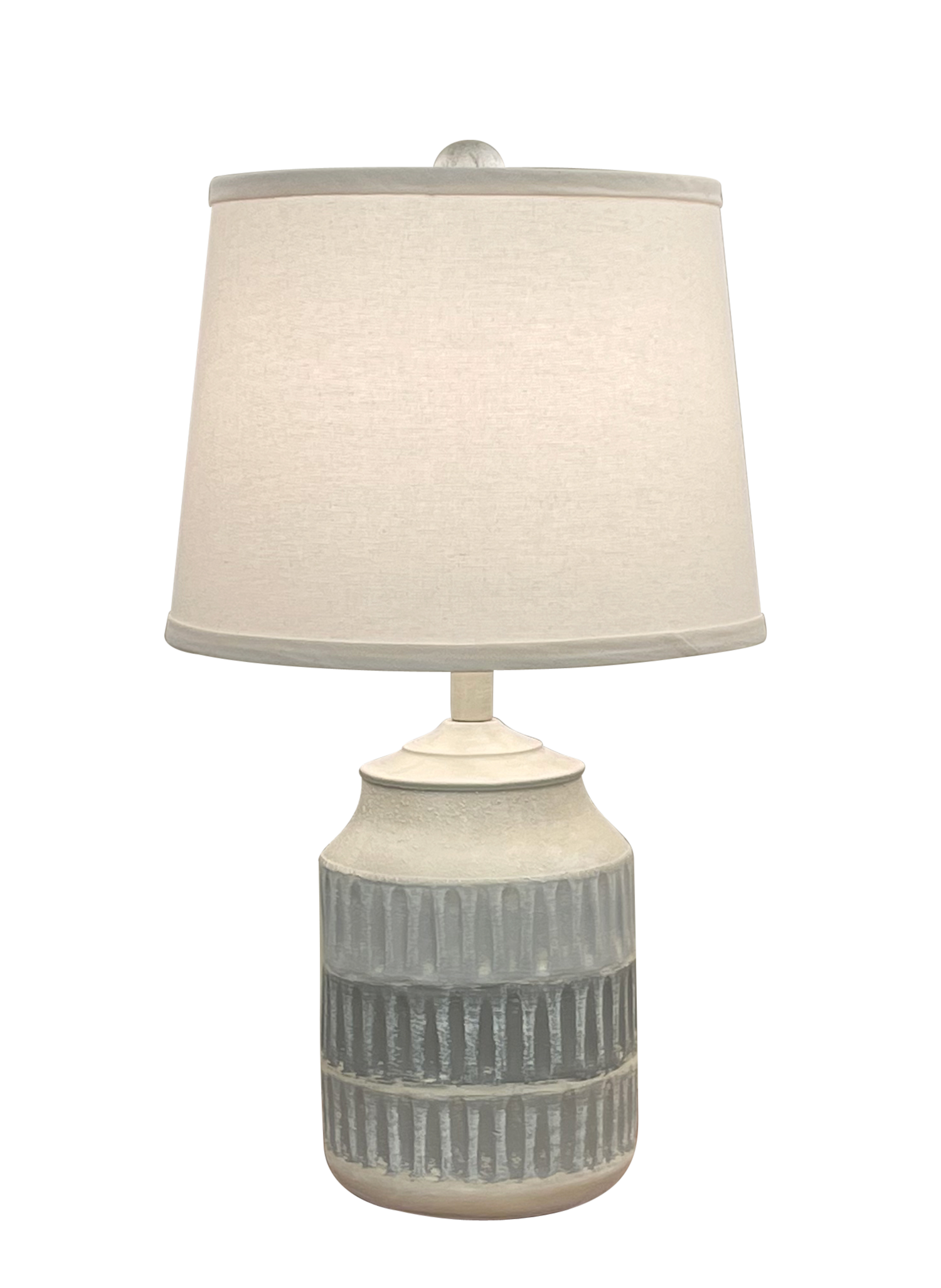 Coast Lamp Manufacturing 22"H Weathered Cottage Storm Accent Pot Table Lamp With Oval Indentions