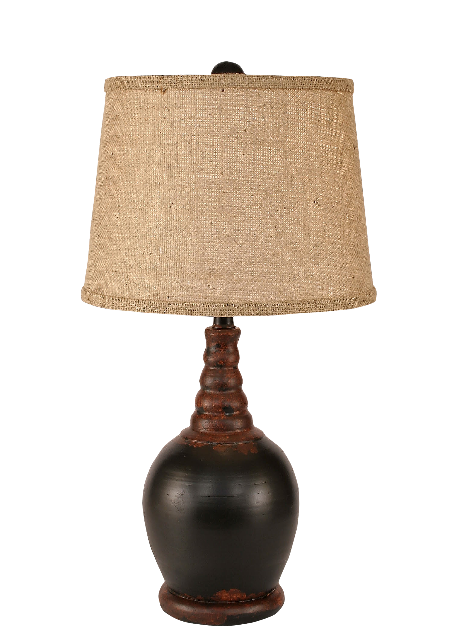 Coast Lamp Manufacturing 24"H Aged Black Bulbous Accent Table Lamp