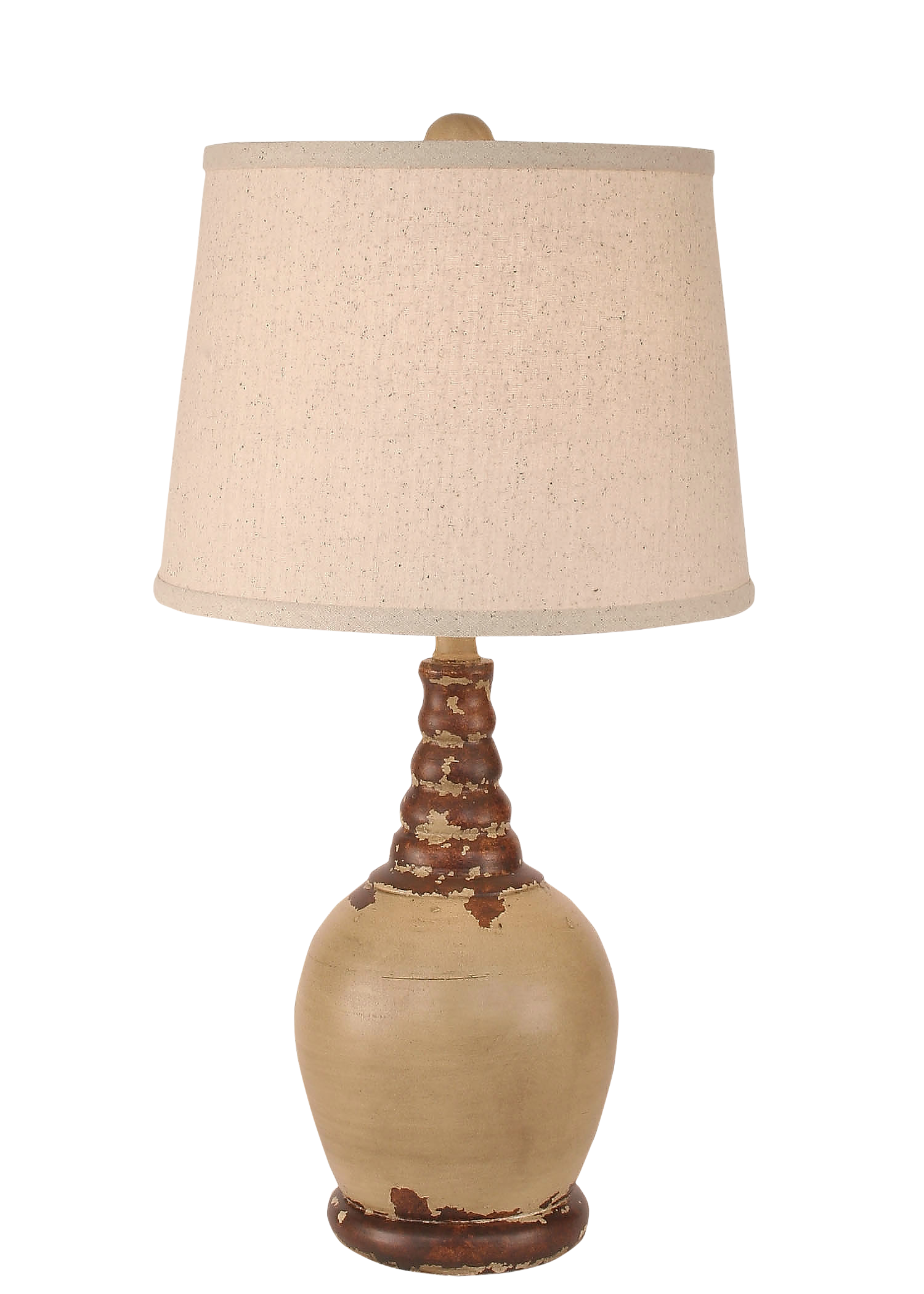 Coast Lamp Manufacturing 24"H Aged Cottage Bulbous Accent Table Lamp