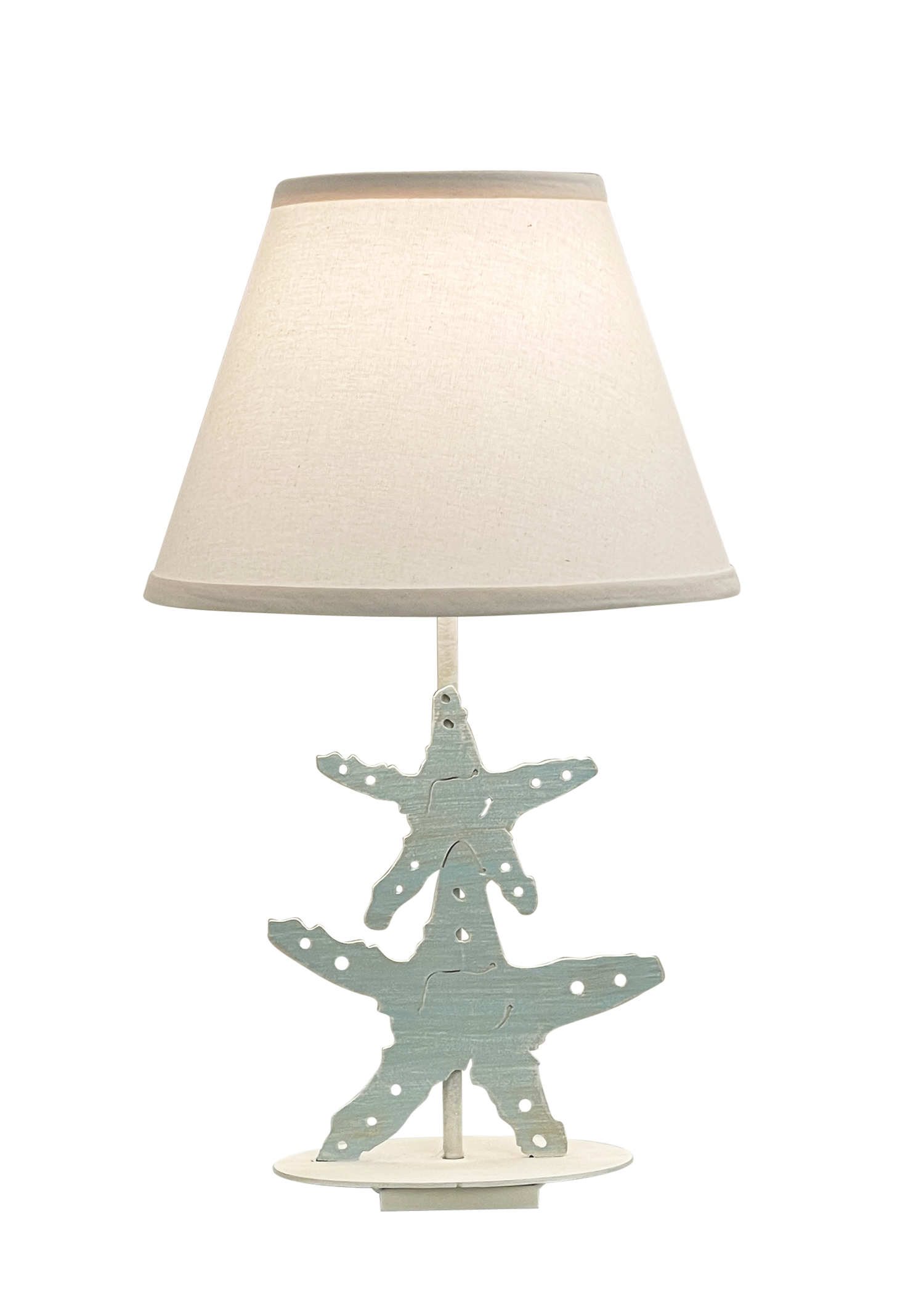 Coast Lamp Manufacturing 24"H Beachside Iron 2 Starfish Accent Table Lamp