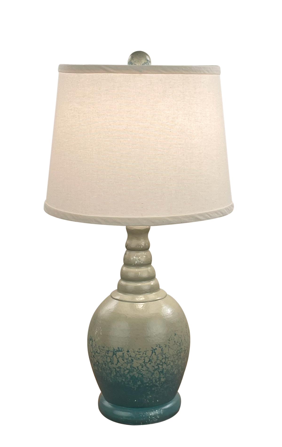 Coast Lamp Manufacturing 24"H Tide Round Accent Table Lamp With Ribbed Neck