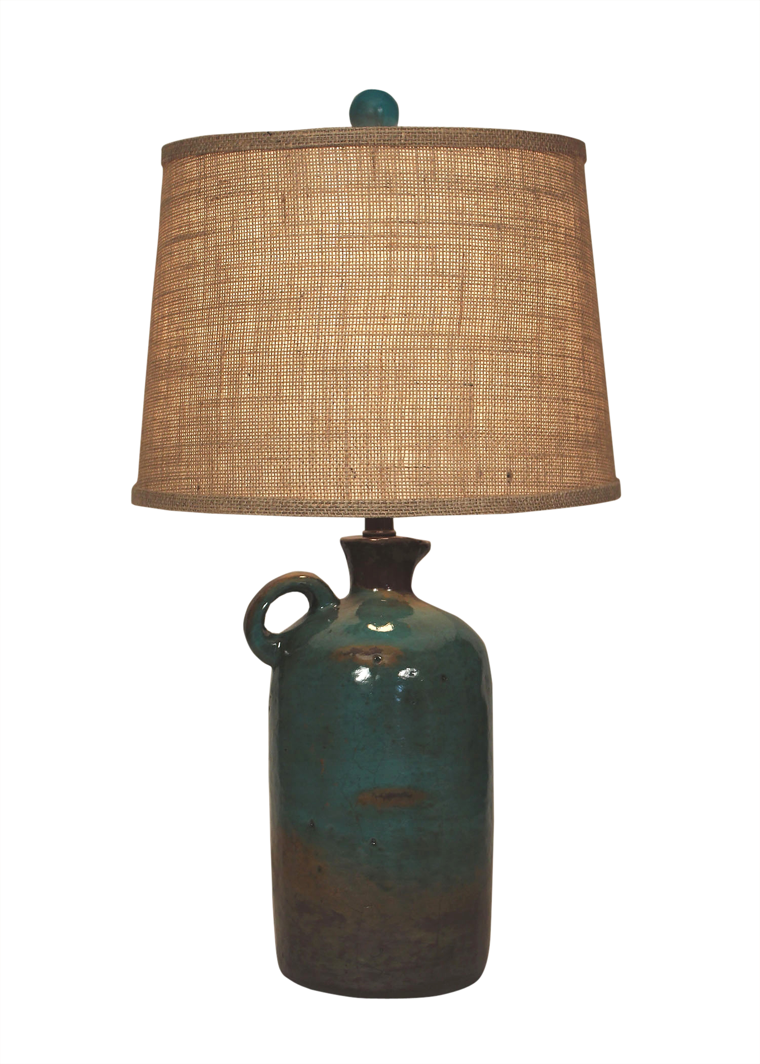 Coast Lamp Manufacturing 25"H Harvest Textured 1-Handle Whiskey Jug Table Lamp