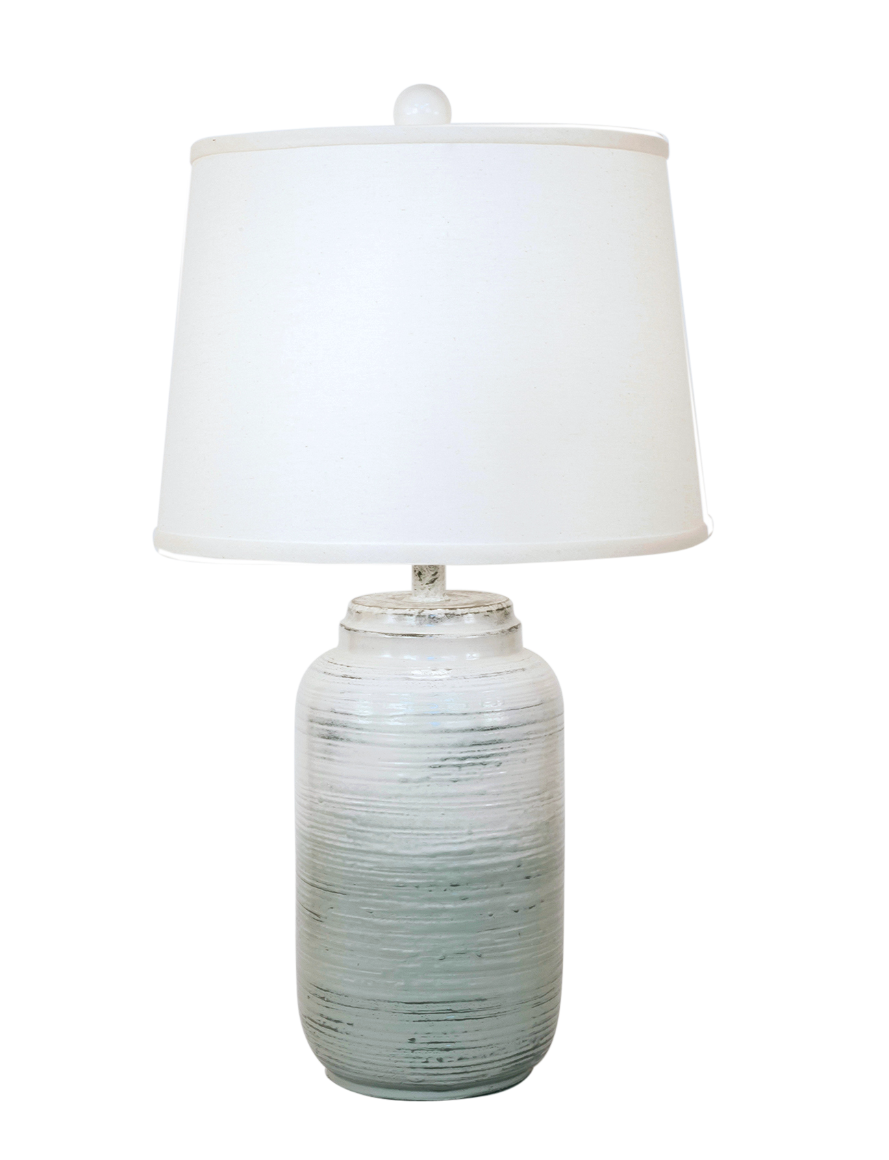 Coast Lamp Manufacturing 26"H Alabaster Small Ribbed Ginger Jar Table Lamp