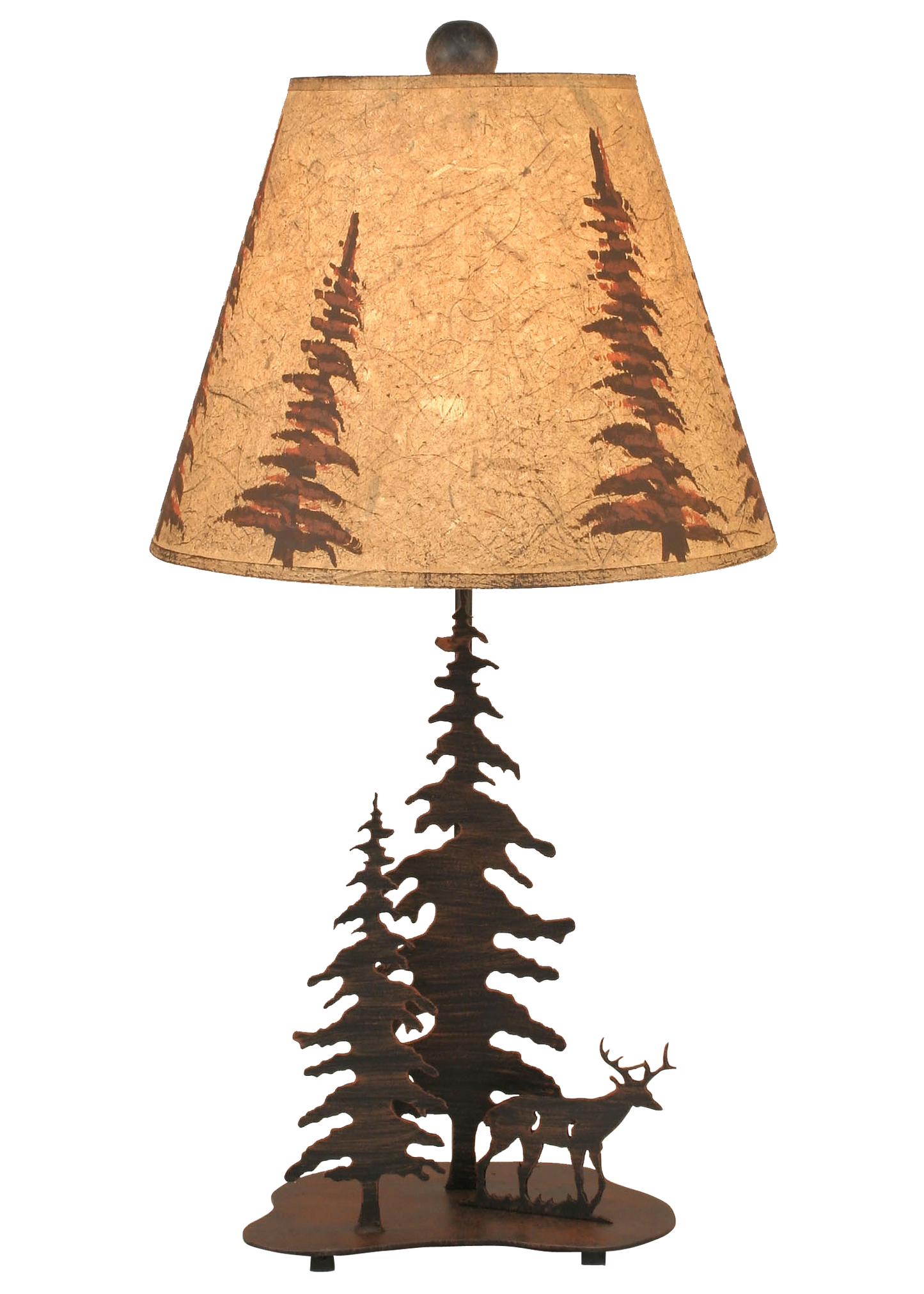 Coast Lamp Manufacturing 26"H Burnt Sienna 2 Tree And Deer Accent Lamp