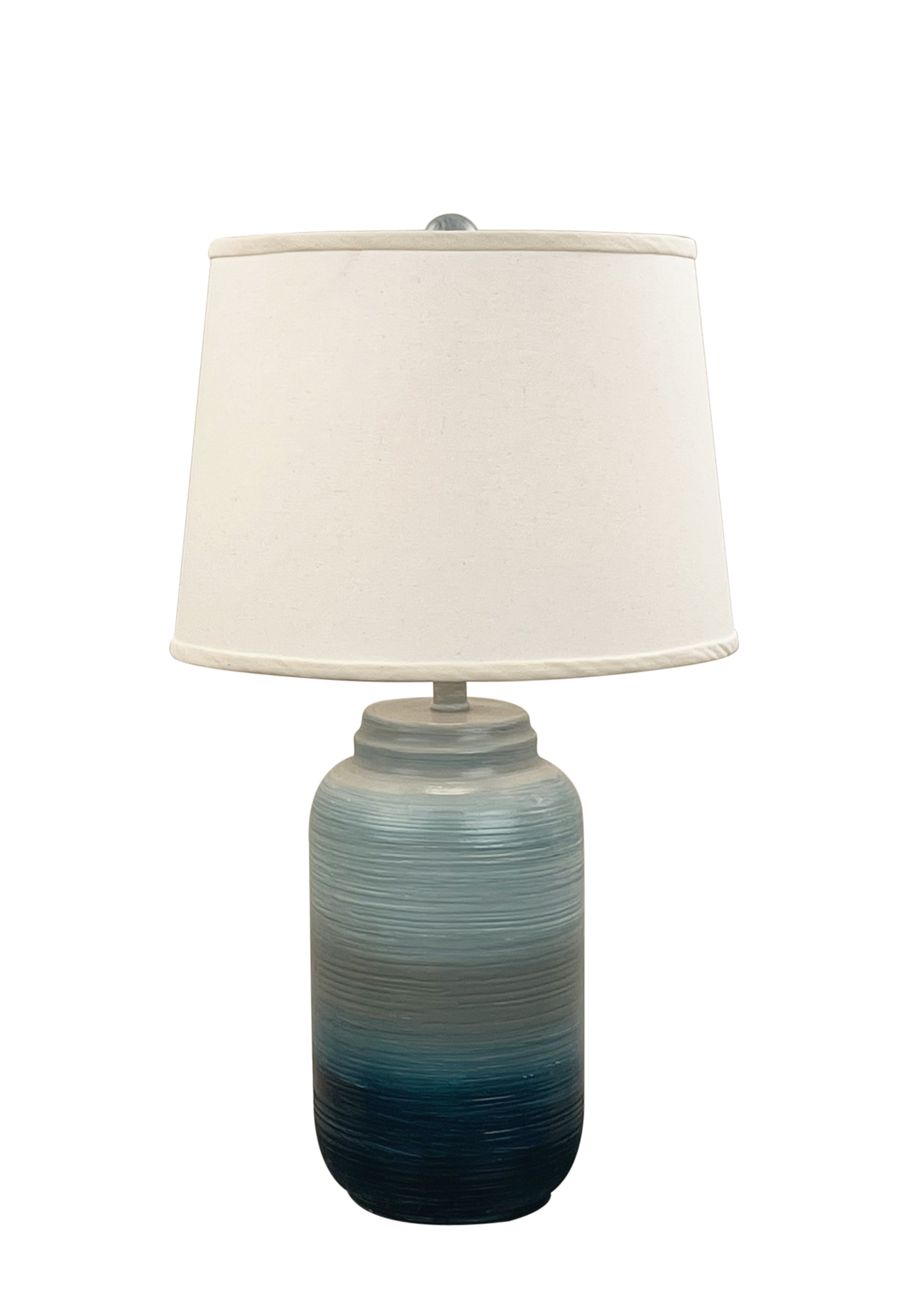 Coast Lamp Manufacturing 26"H Nautical Fade Small Ribbed Ginger Jar Table Lamp