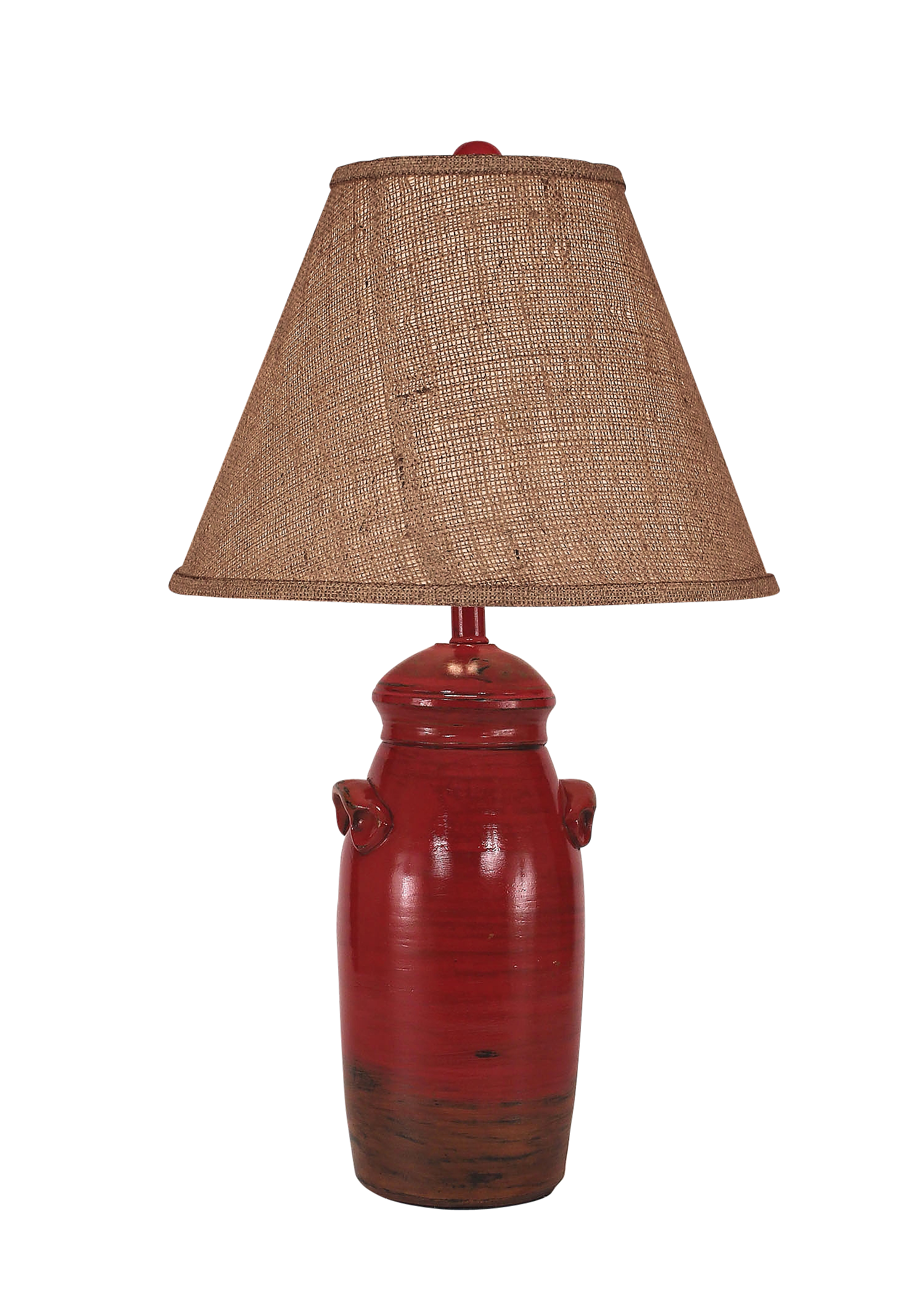 Coast Lamp Manufacturing 27"H Firebrick Small Slender Crock Table Lamp