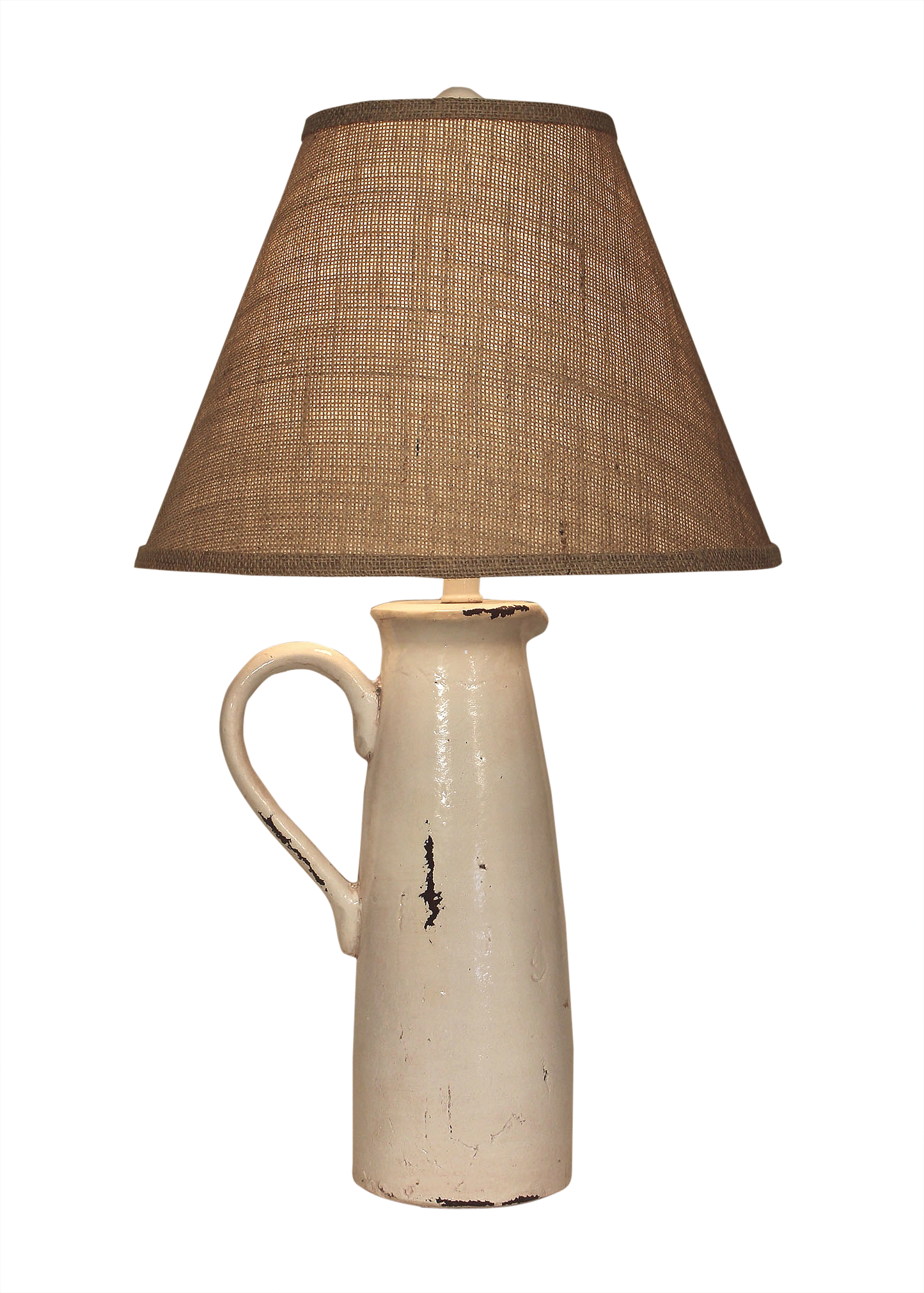 Coast Lamp Manufacturing 27"H Light Nude Large Handle Pitcher Table Lamp