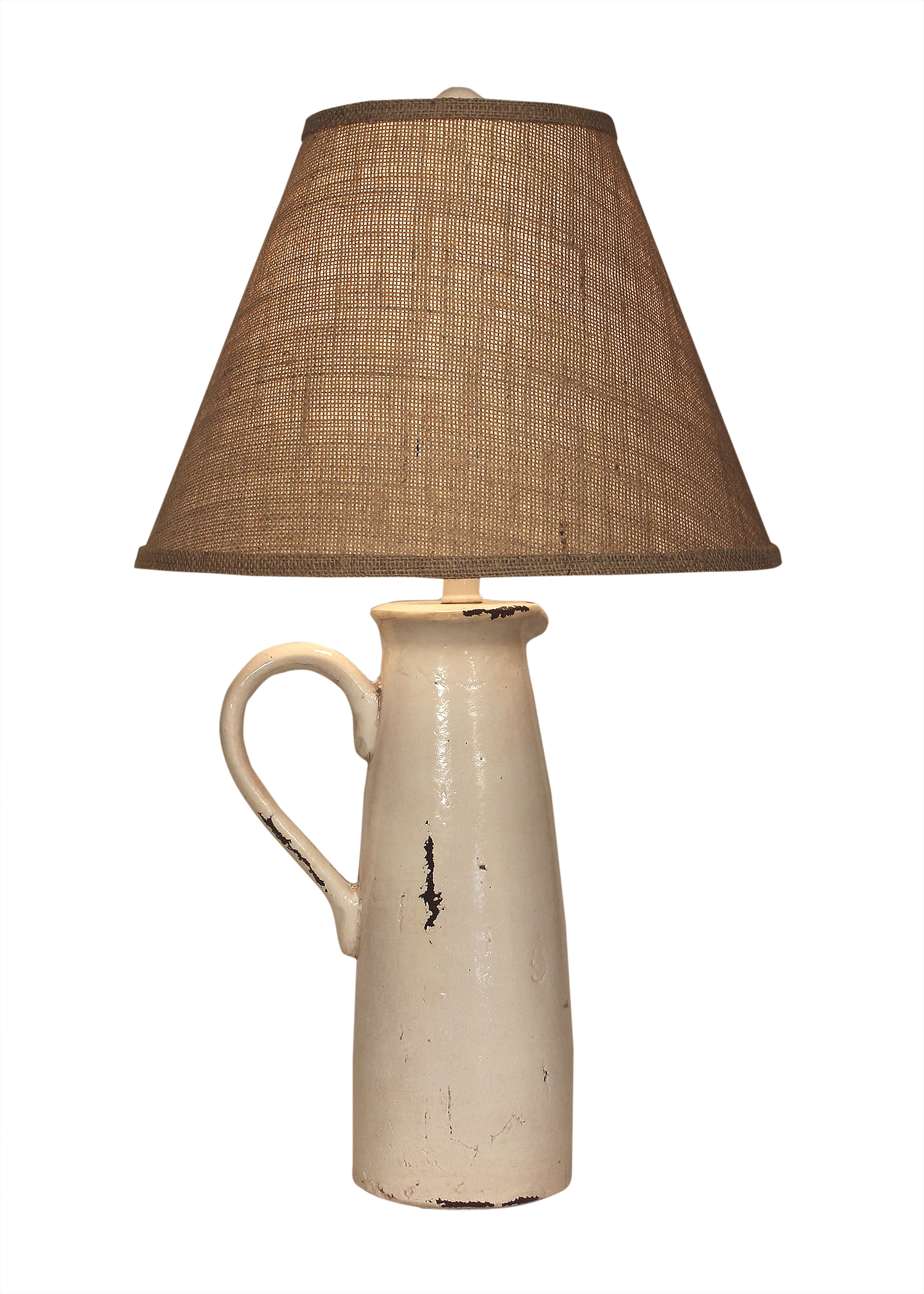 Coast Lamp Manufacturing 27"H Light Nude Large Handle Pitcher Table Lamp