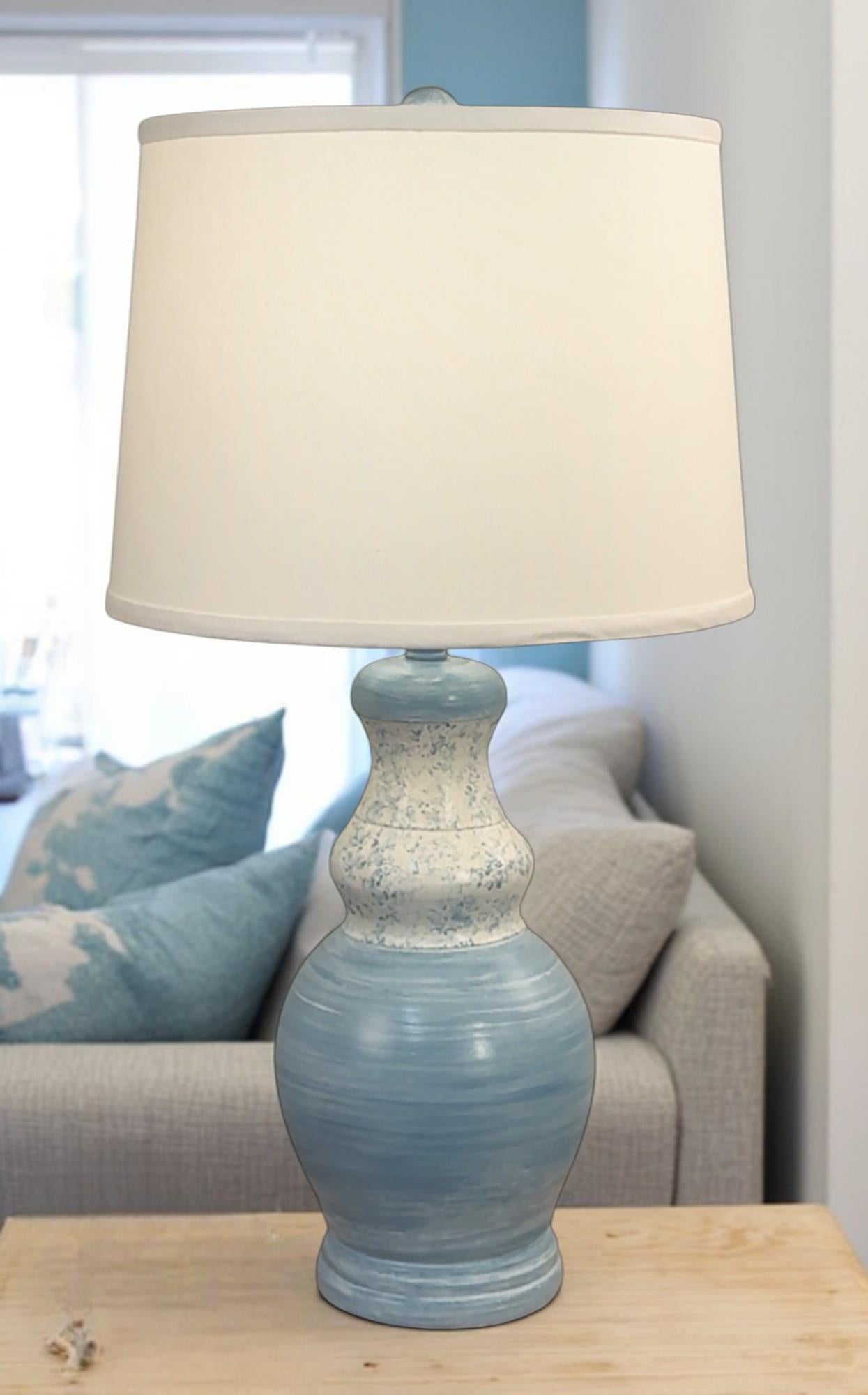 Coast Lamp Manufacturing 28" Wedgewood Blue Spindrift Classic Casual Pot