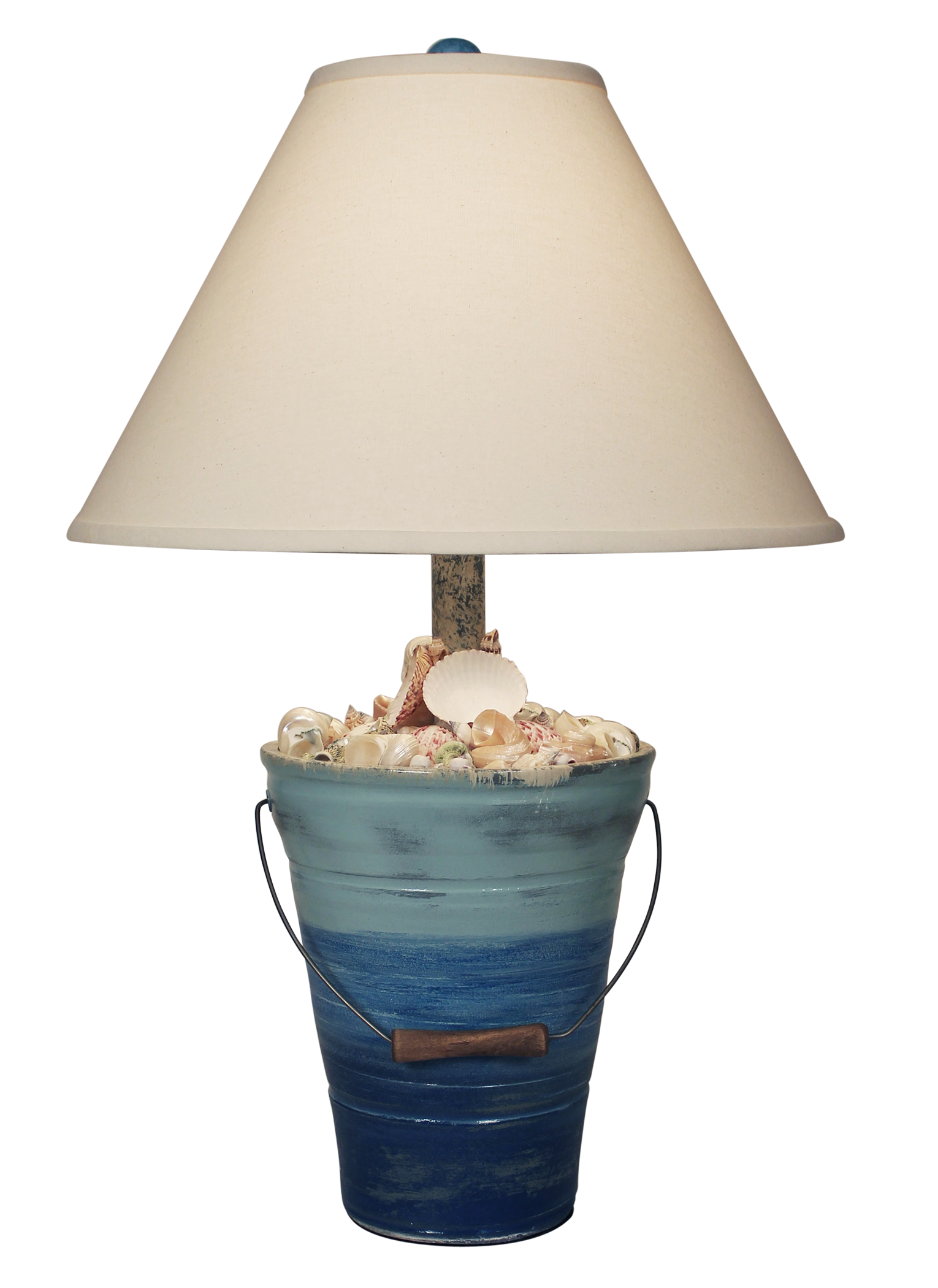 Coast Lamp Manufacturing 28"H Bahama Bucket Of Shells Lamp