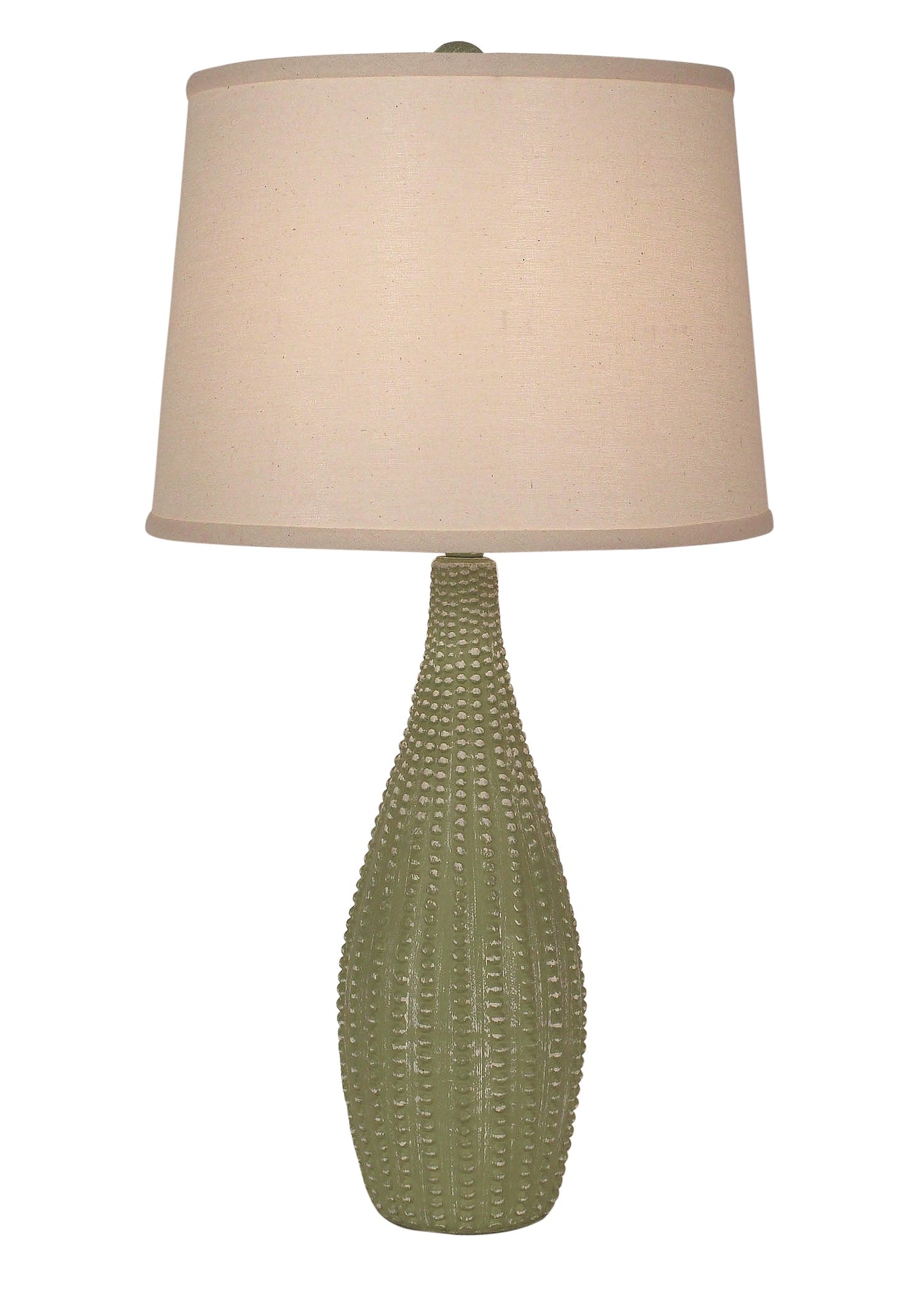Coast Lamp Manufacturing 28"H Weathered Lime Beaded Vase Table Lamp