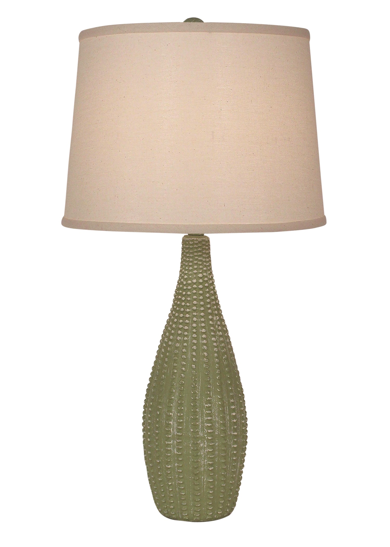 Coast Lamp Manufacturing 28"H Weathered Lime Beaded Vase Table Lamp