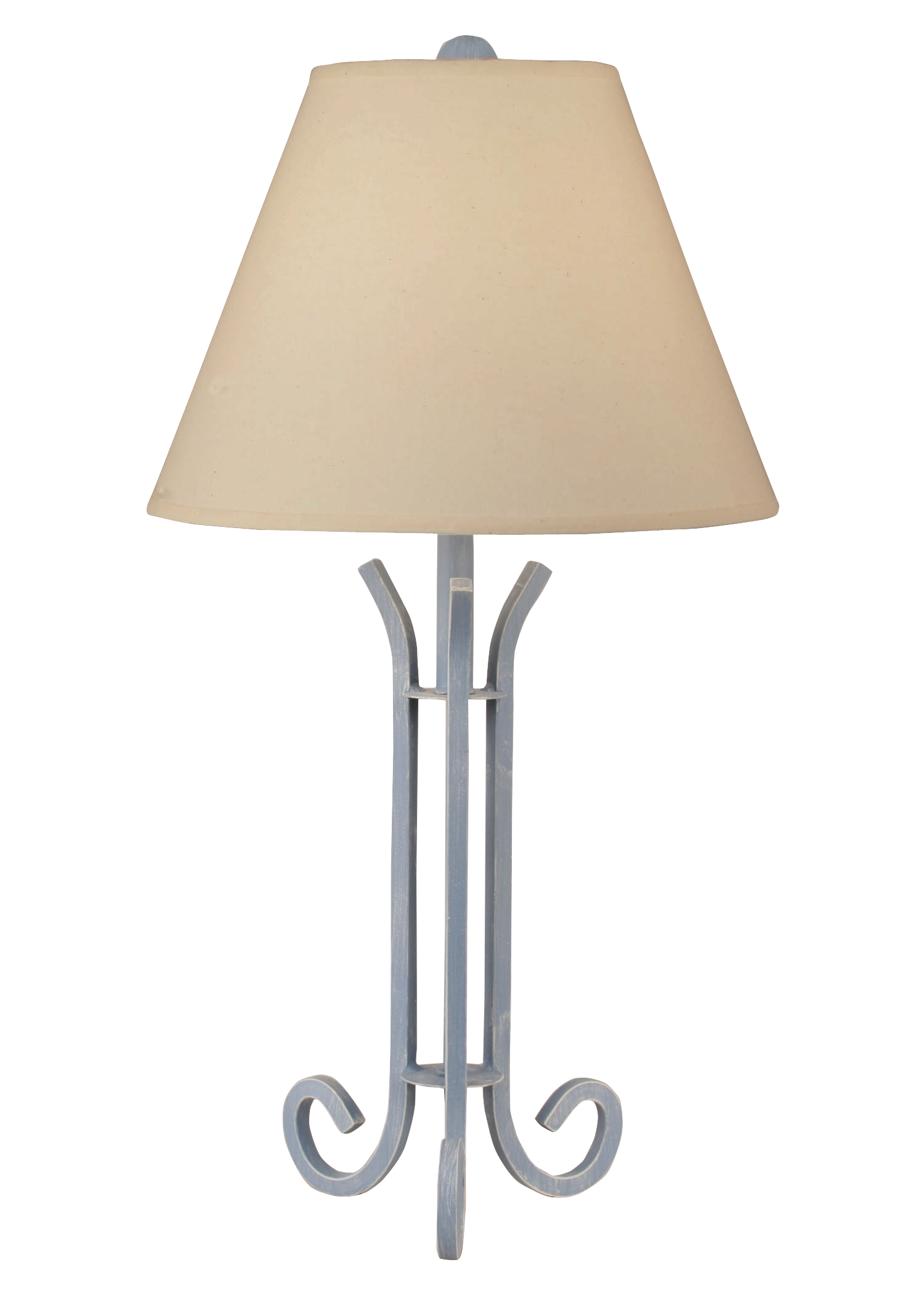 Coast Lamp Manufacturing 28"H Weathered Wedgewood Blue Iron 3-Footed Accent Table Lamp