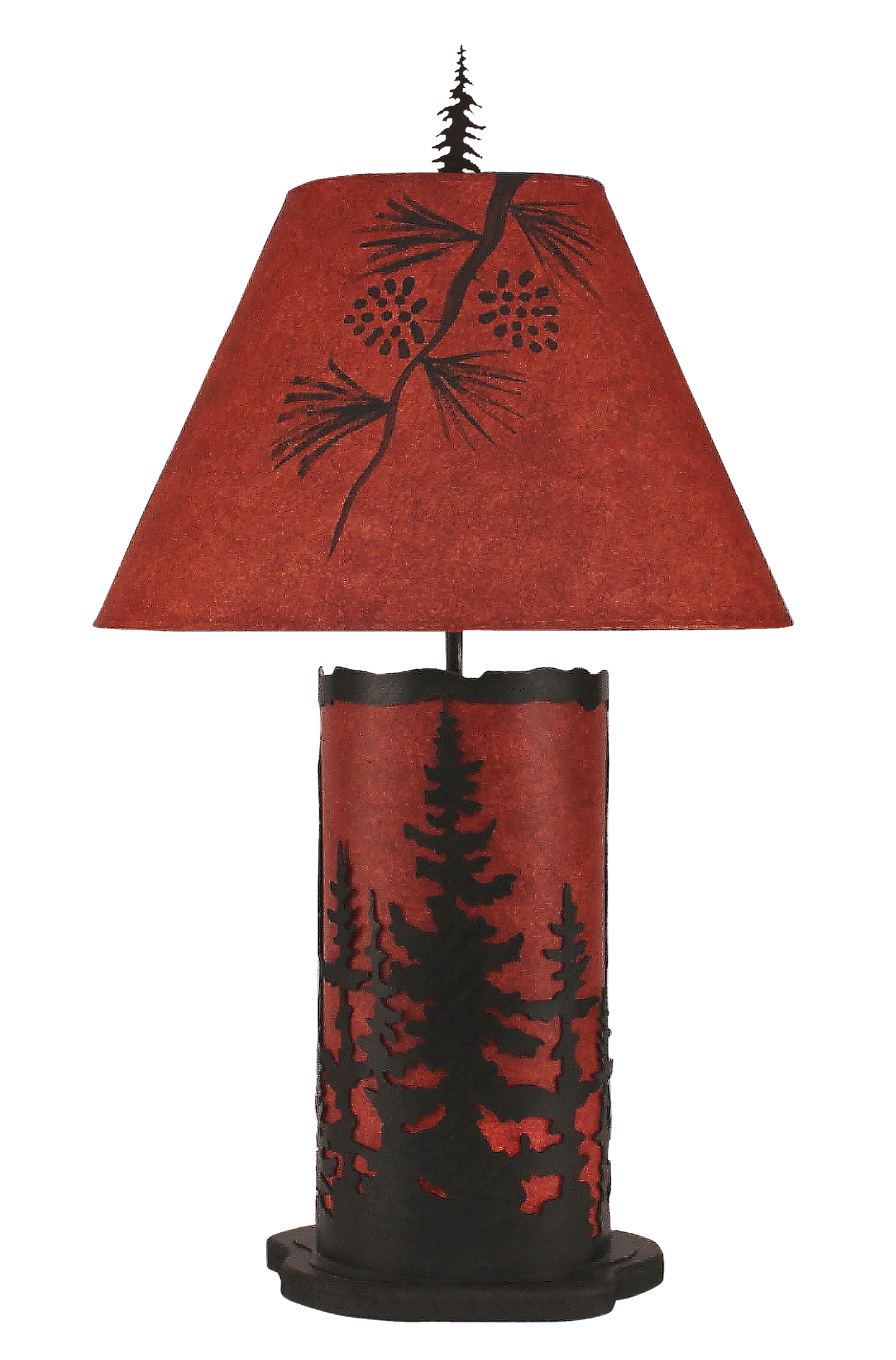 Coast Lamp Manufacturing 29"H Burnt Sienna Small Feather Tree Table Lamp With Night Light