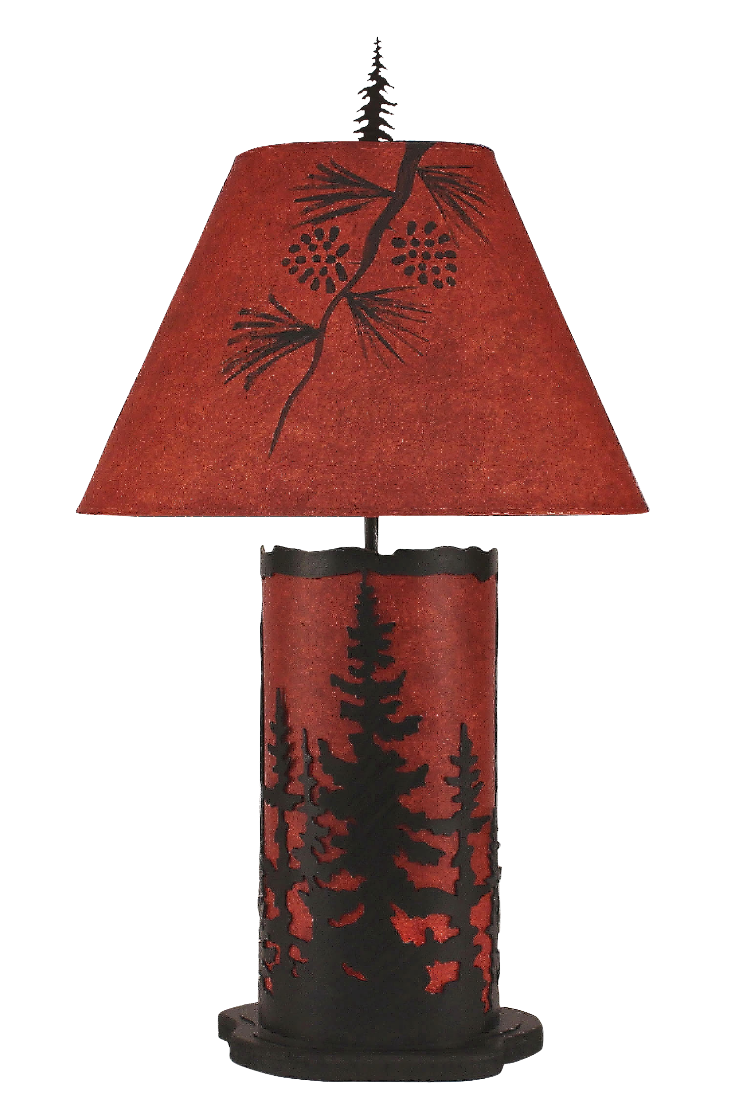 Coast Lamp Manufacturing 29"H Burnt Sienna Small Feather Tree Table Lamp With Night Light