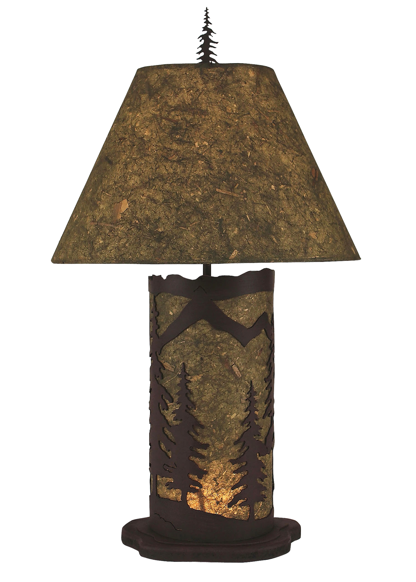 Coast Lamp Manufacturing 29"H Forest Small Mountain Scene Table Lamp With Night Light