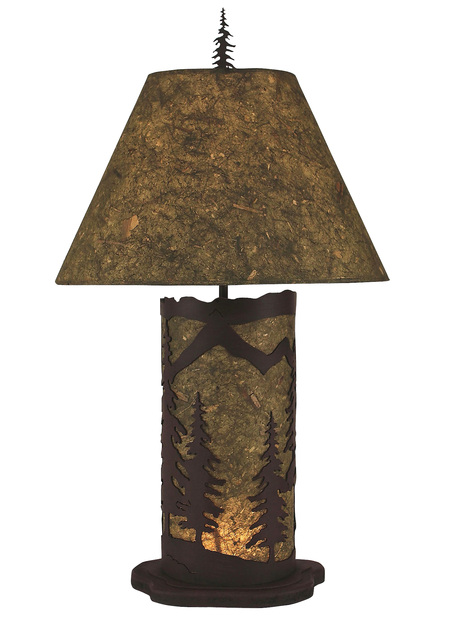 Coast Lamp Manufacturing 29"H Forest Small Mountain Scene Table Lamp With Night Light