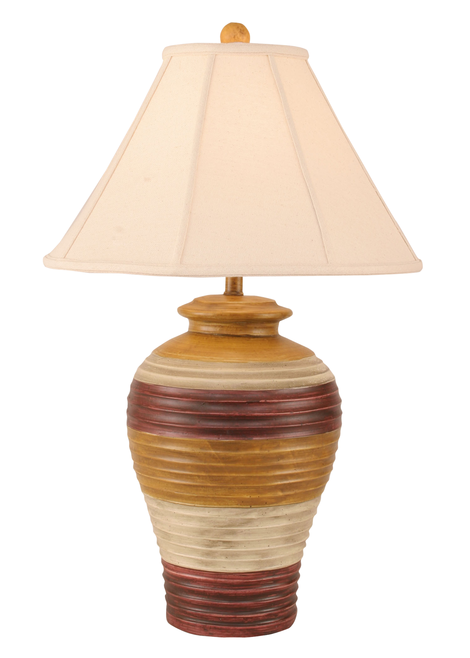 Coast Lamp Manufacturing 29"H Glaze Chunky Ribbed Table Lamp With Linen Shade