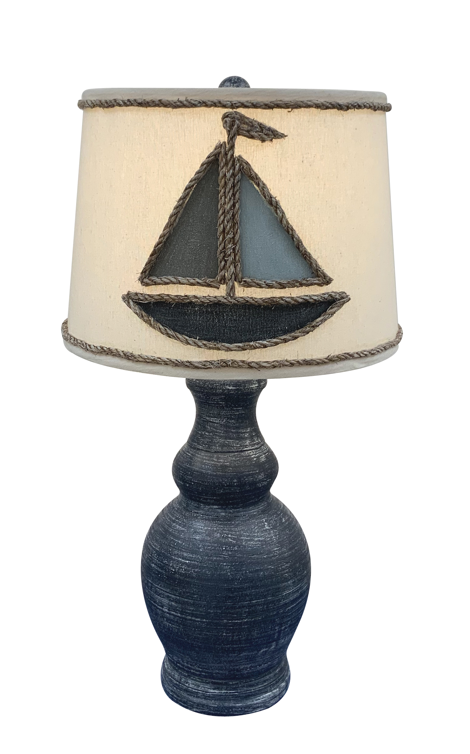 Coast Lamp Manufacturing 29"H Weathered Navy Classic Casual Table Lamp With Sailboat Shade