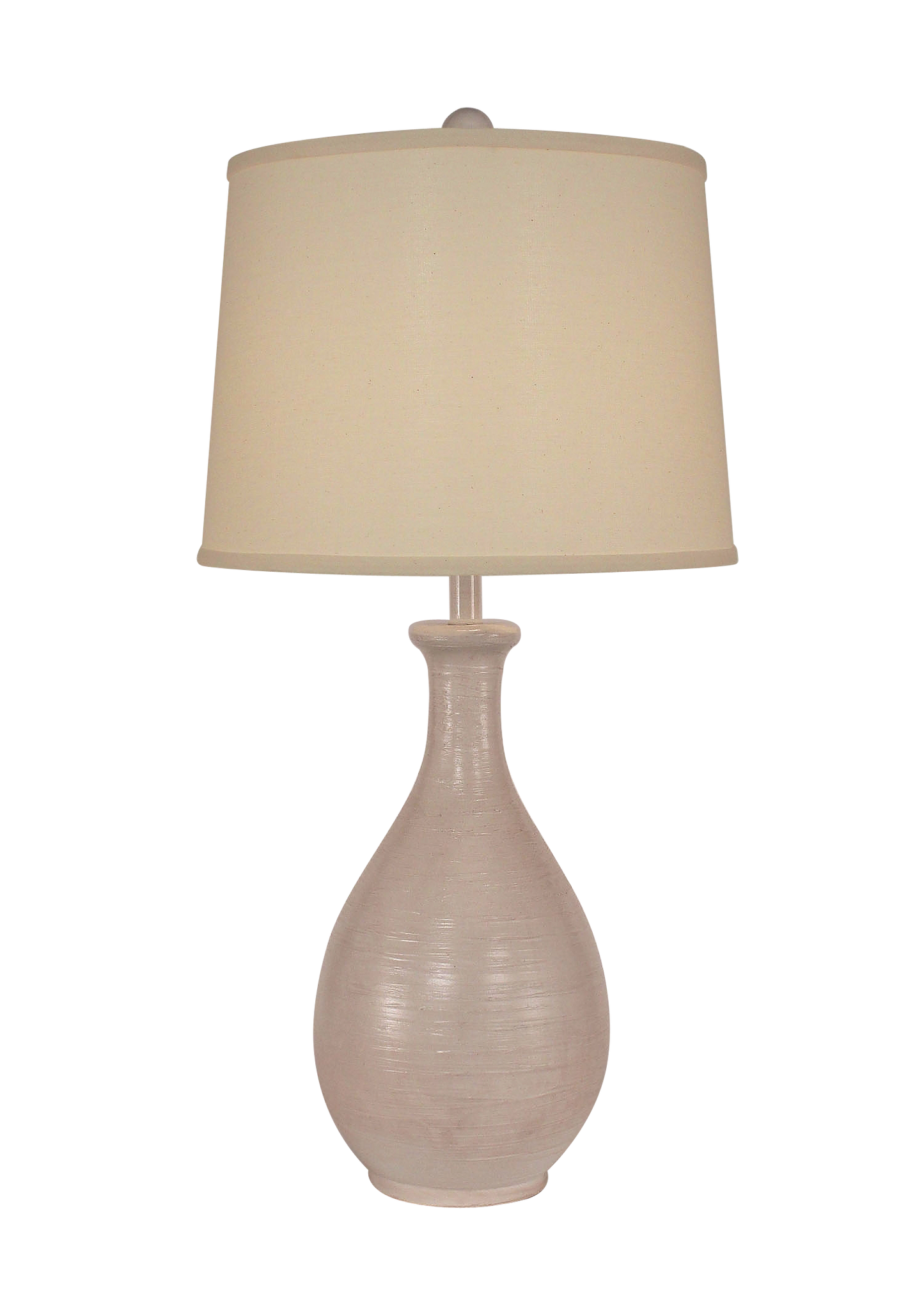 Coast Lamp Manufacturing 30"H Antique Light Nude Ridged Tear Drop Table Lamp