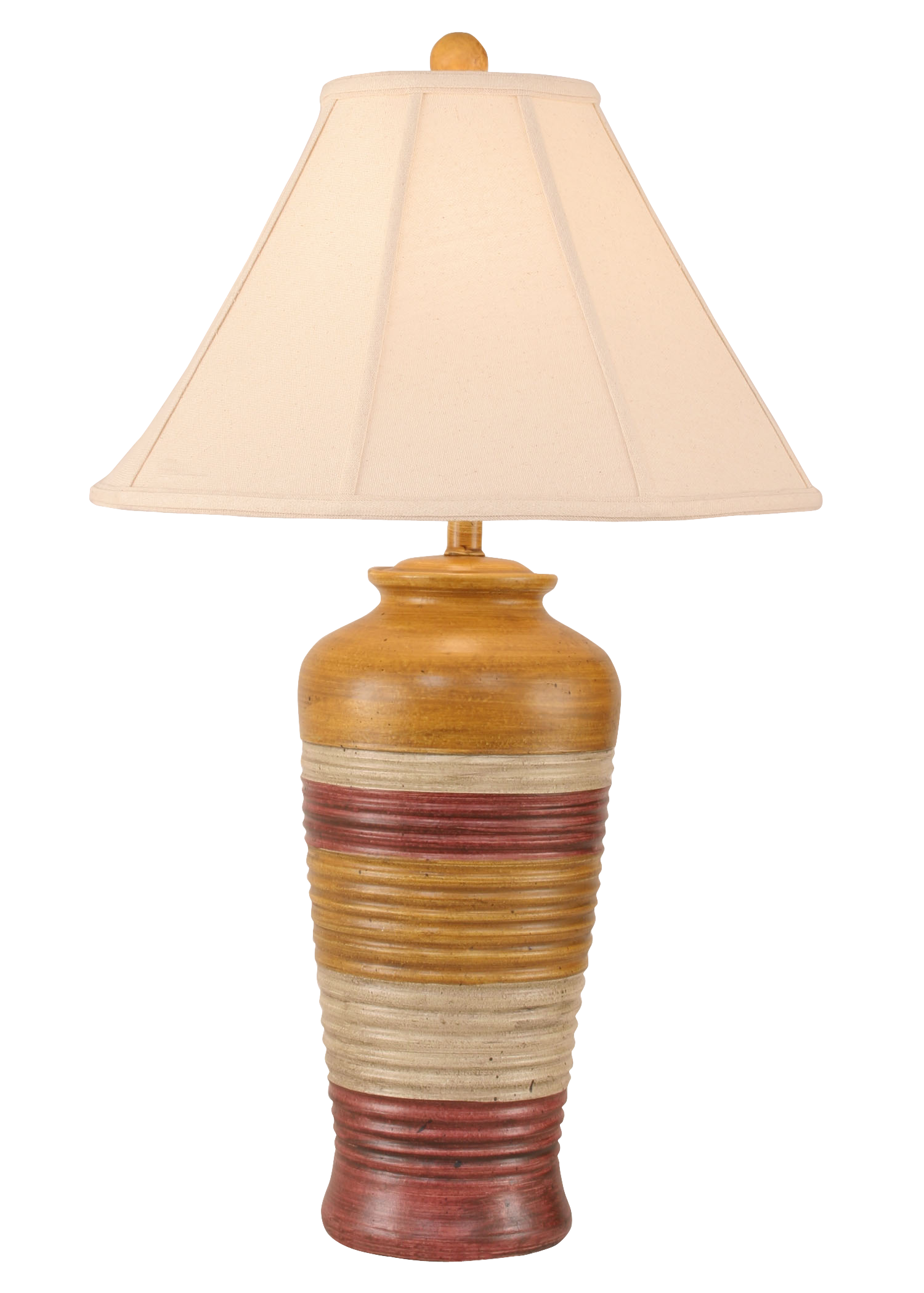 Coast Lamp Manufacturing 30"H Glaze Tall Ribbed Table Lamp With Linen Shade