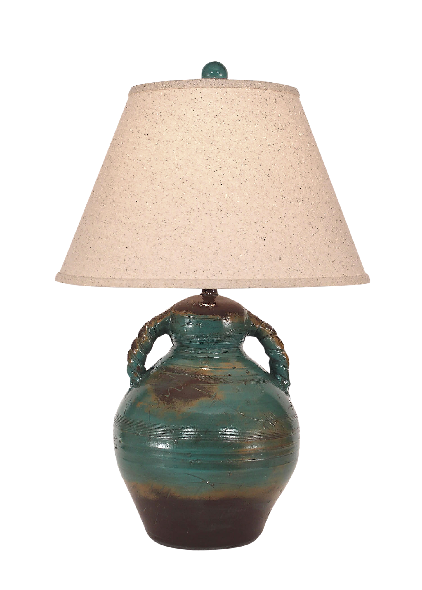 Coast Lamp Manufacturing 30"H Harvest Swirl Handled Pottery Table Lamp