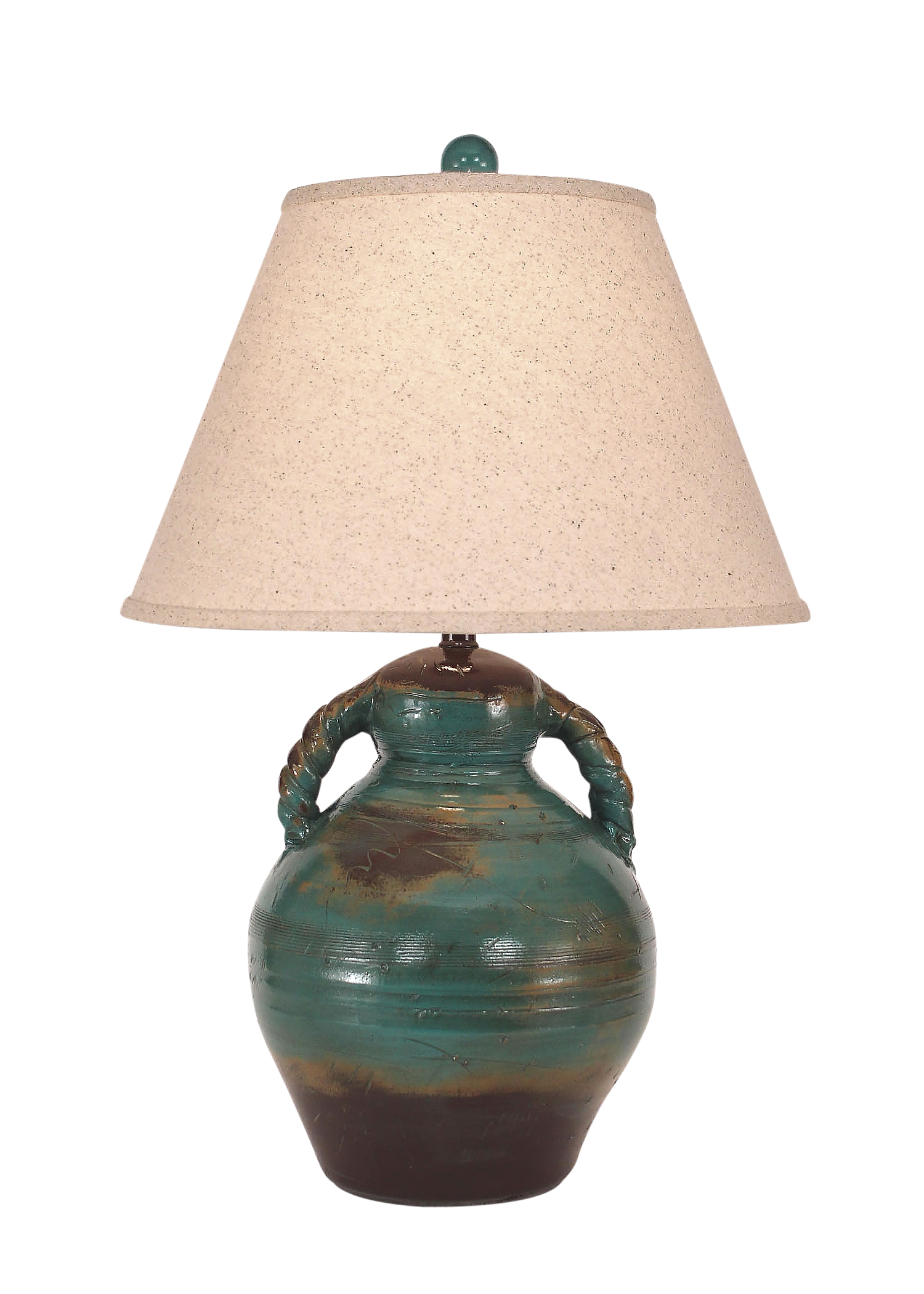 Coast Lamp Manufacturing 30"H Harvest Swirl Handled Pottery Table Lamp