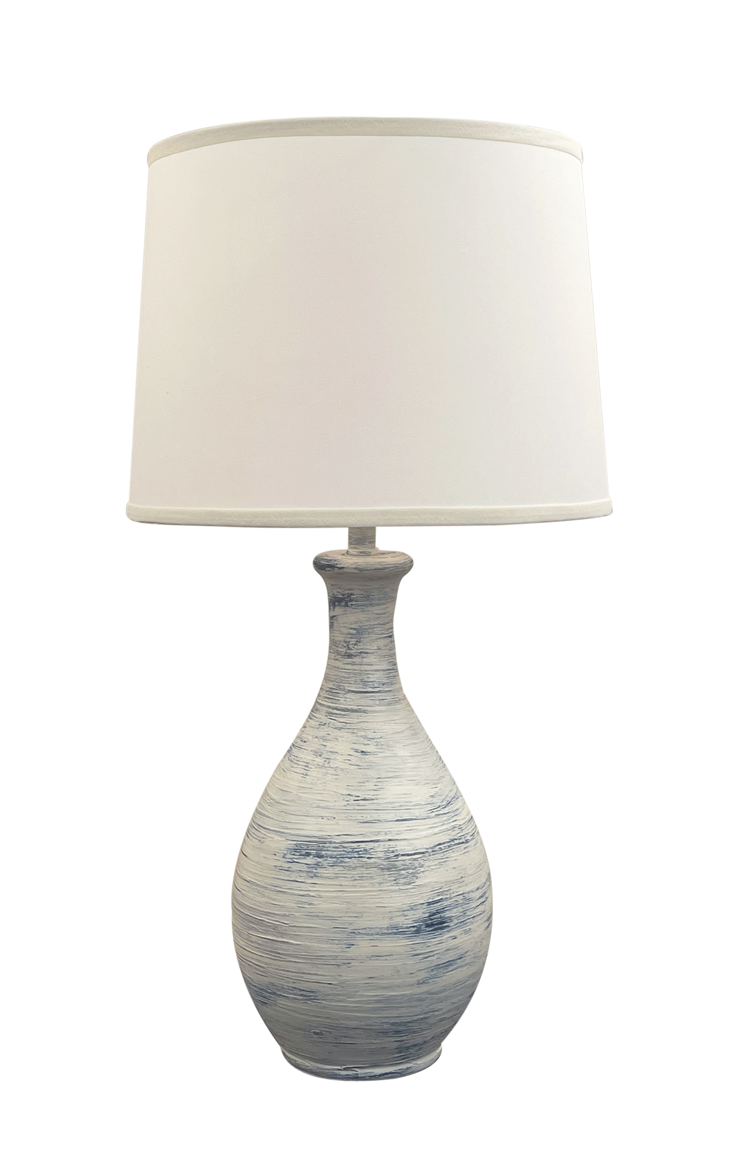 Coast Lamp Manufacturing 30"H Shabby Nautical Ridged Tear Drop Table Lamp