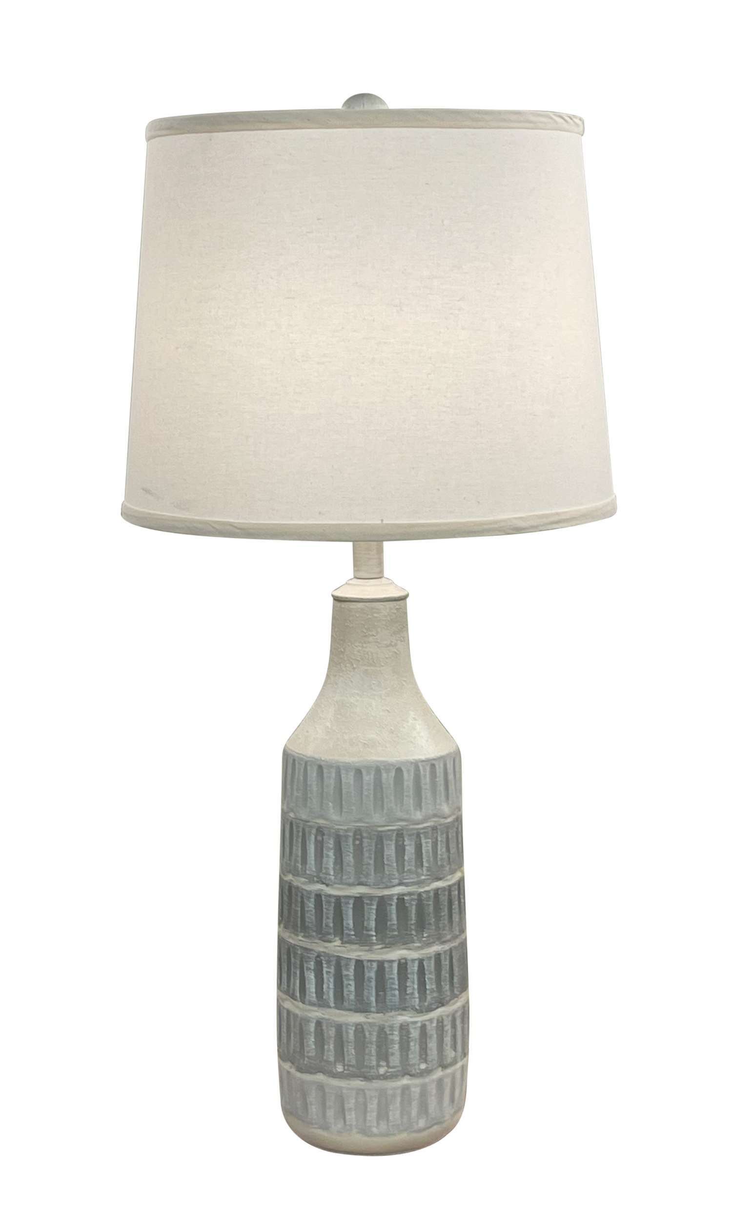 Coast Lamp Manufacturing 30"H Weathered Cottage Storm Round Table Lamp Pot With Oval Indentions