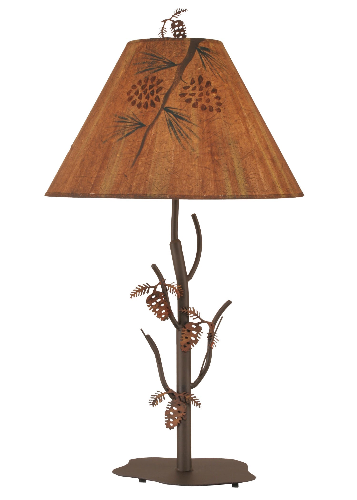 Coast Lamp Manufacturing 31"H Charred Iron Pine Tree Table Lamp