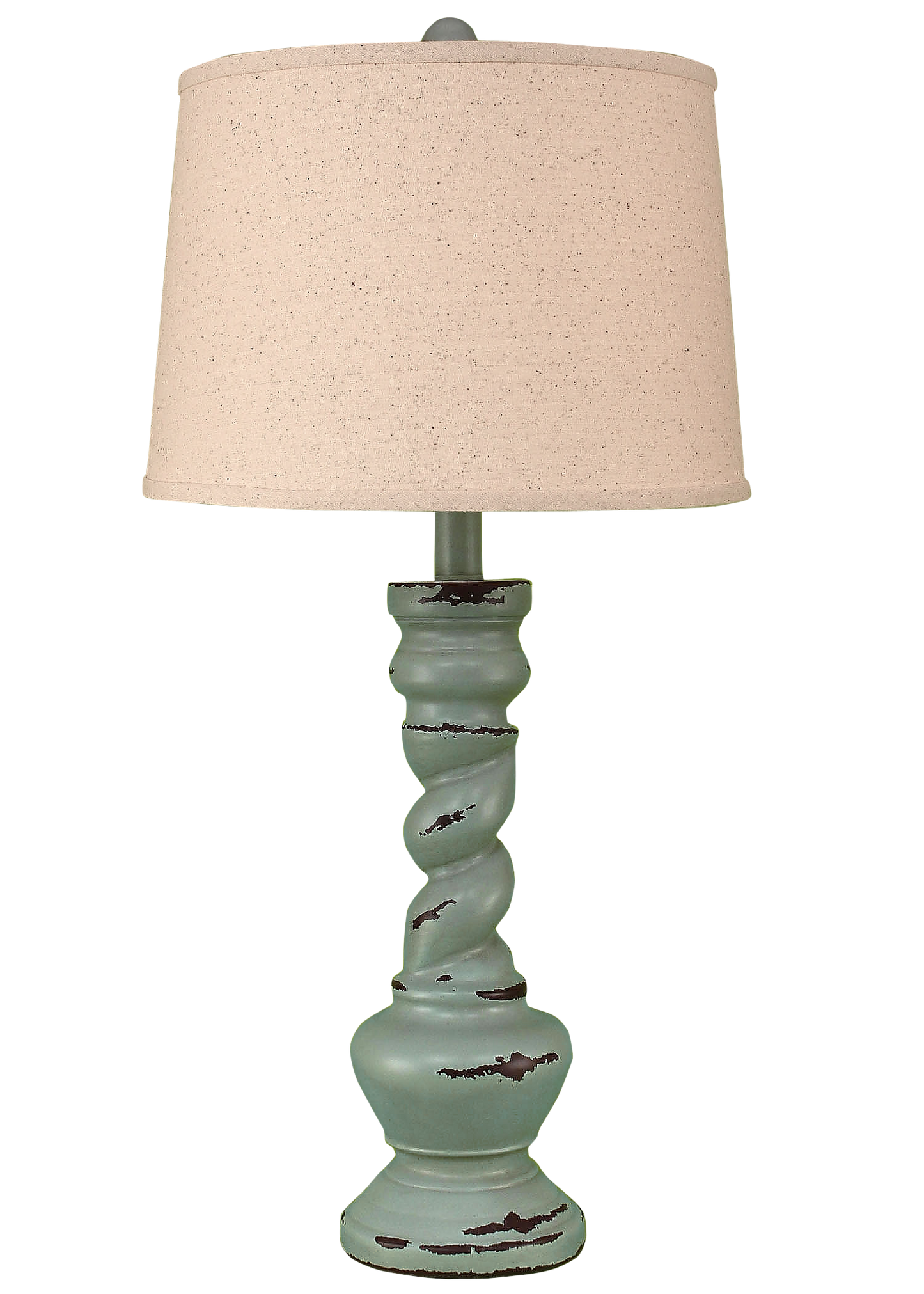 Coast Lamp Manufacturing 31"H Distressed Atlantic Gray Country Twist Table Lamp