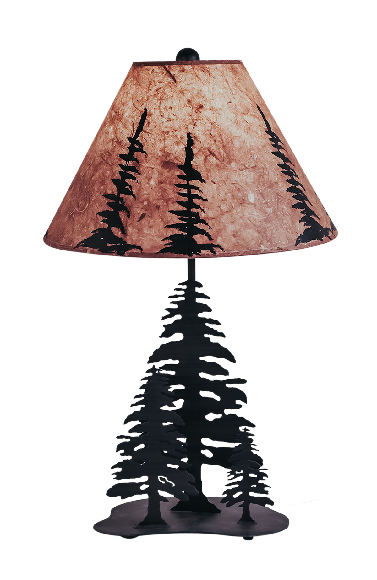 Coast Lamp Manufacturing 31"H Kodiak Iron Pine Tree Table Lamp