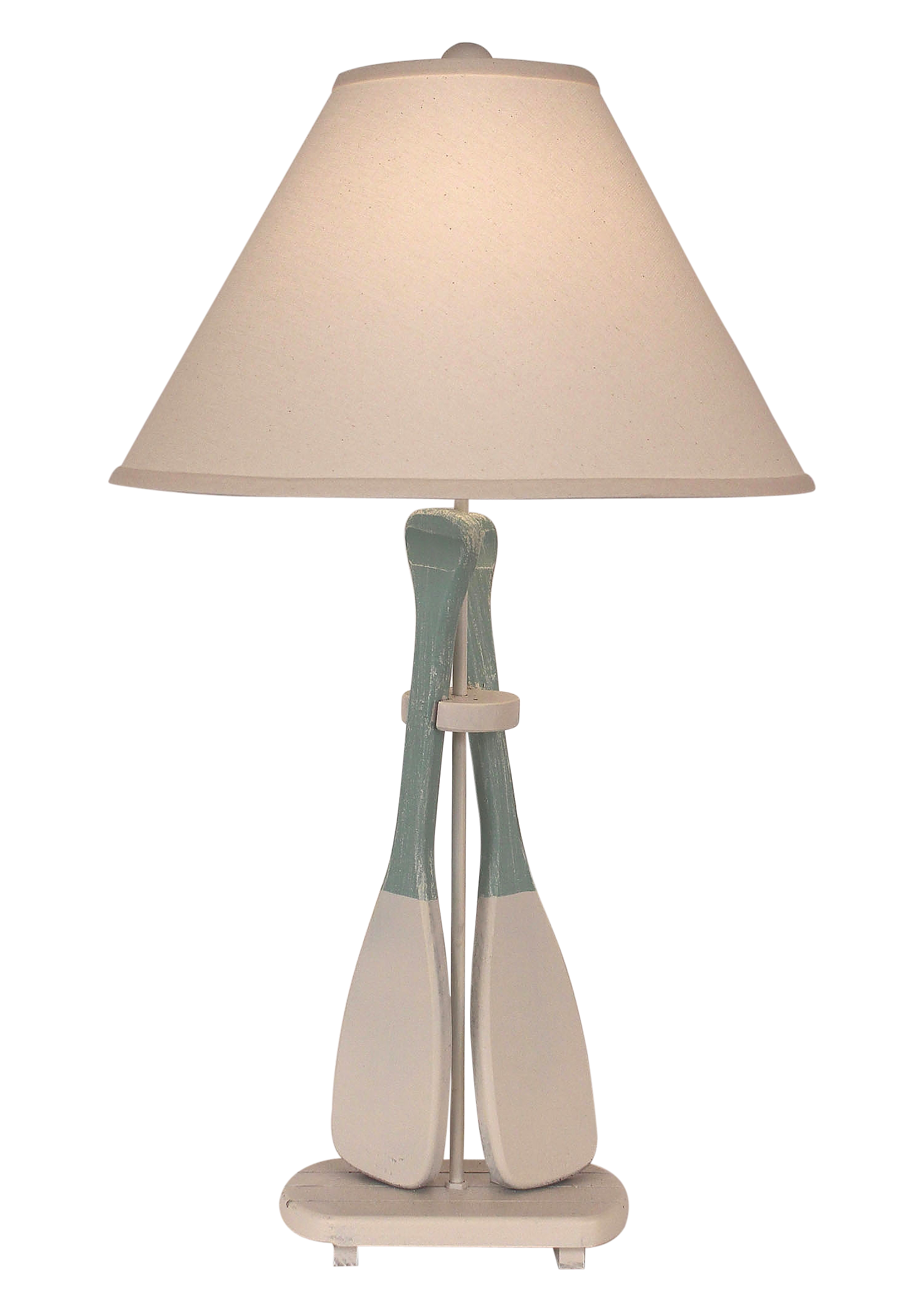 Coast Lamp Manufacturing 31"H Nude Shaded Cove 2-Paddle Table Lamp