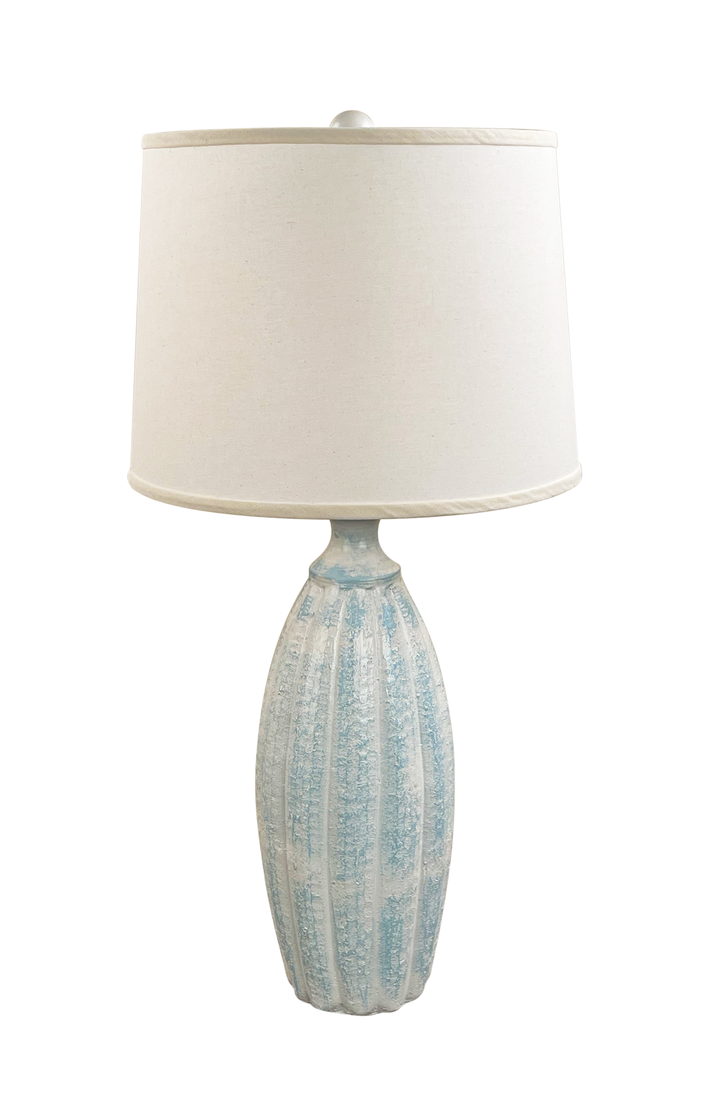 Coast Lamp Manufacturing 31"H Nude Two Tone Fluted Table Lamp