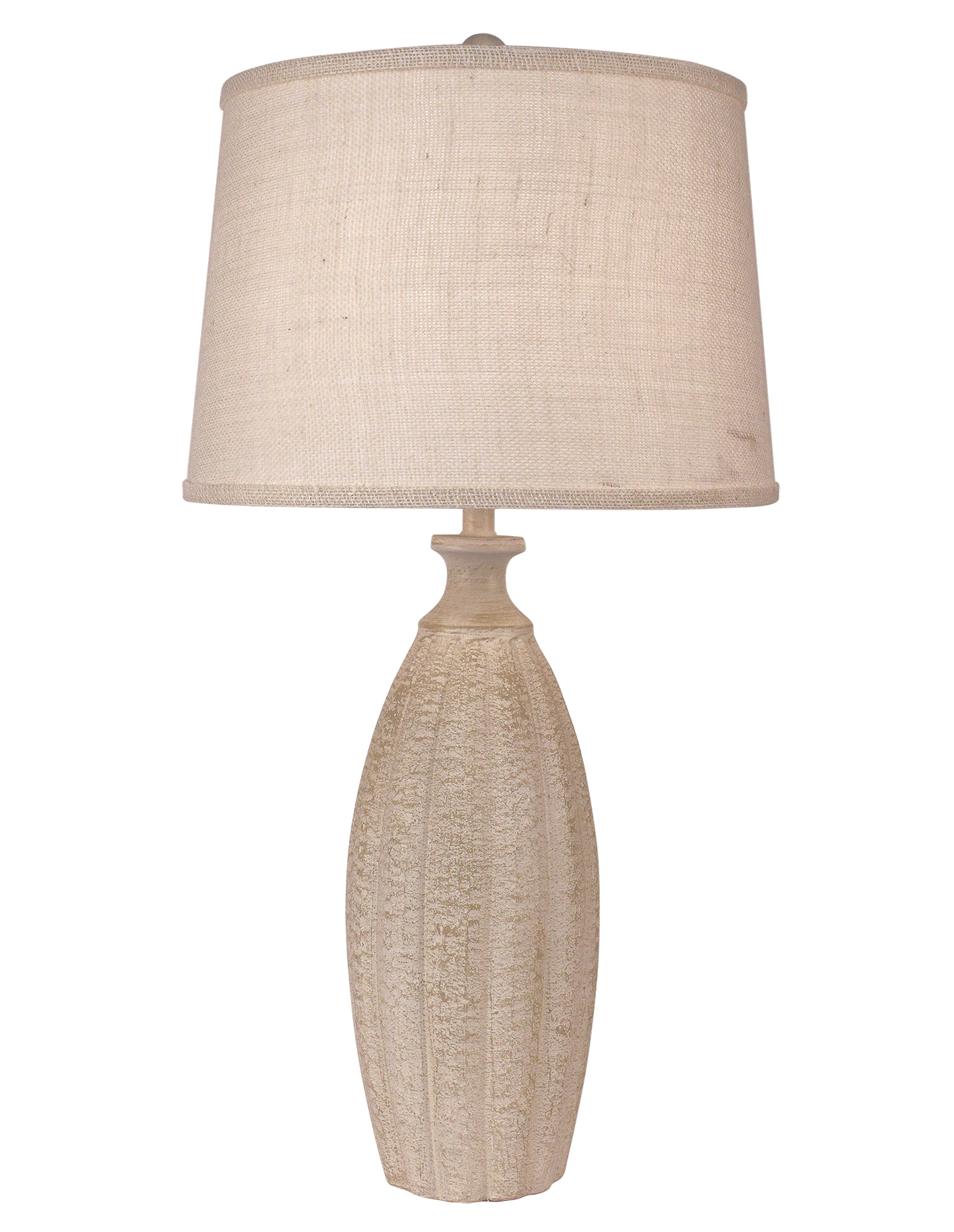 Coast Lamp Manufacturing 31"H Nude Two Tone Fluted Table Lamp